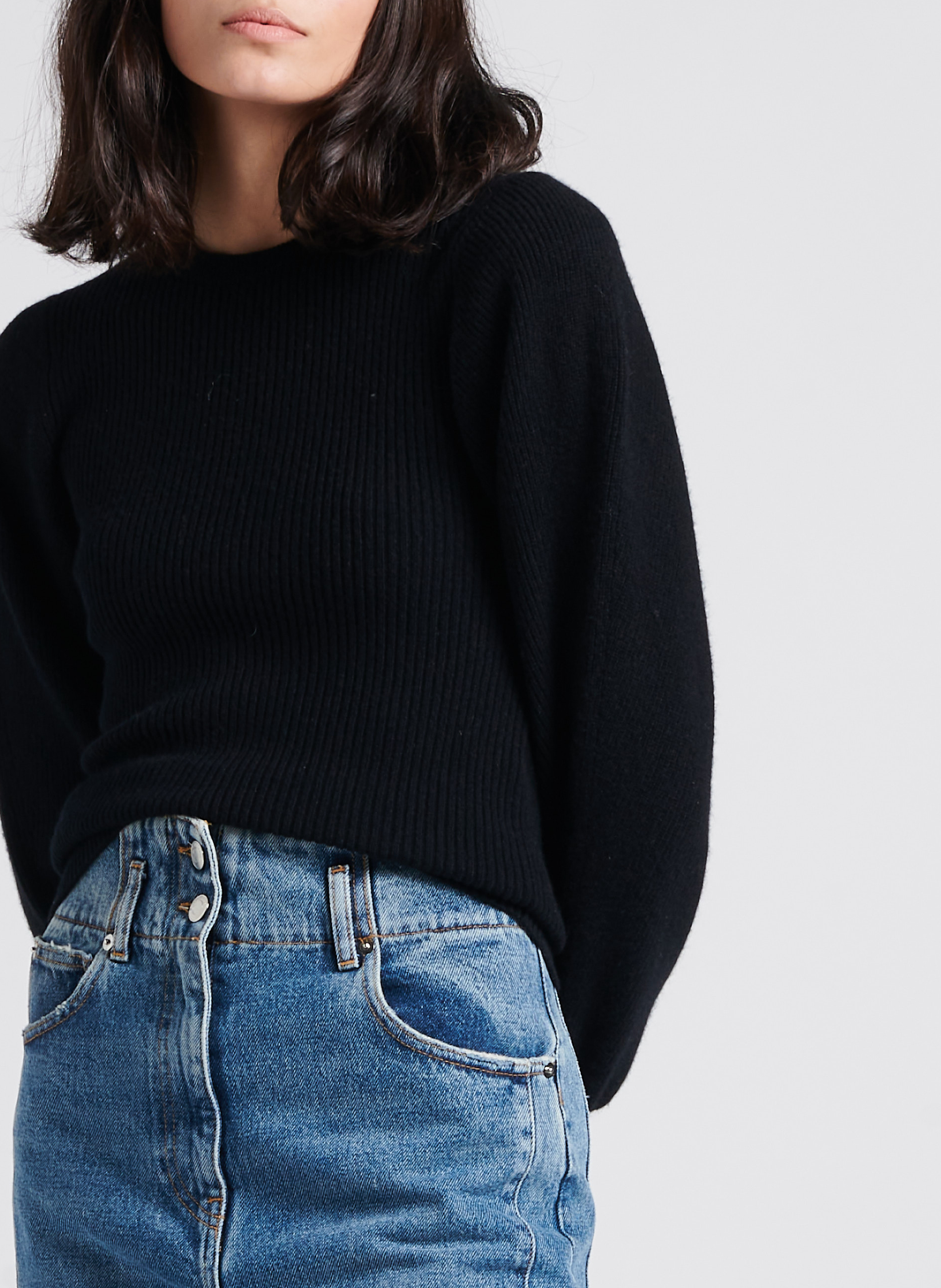 Fitted round-neck cashmere sweater IRO Black