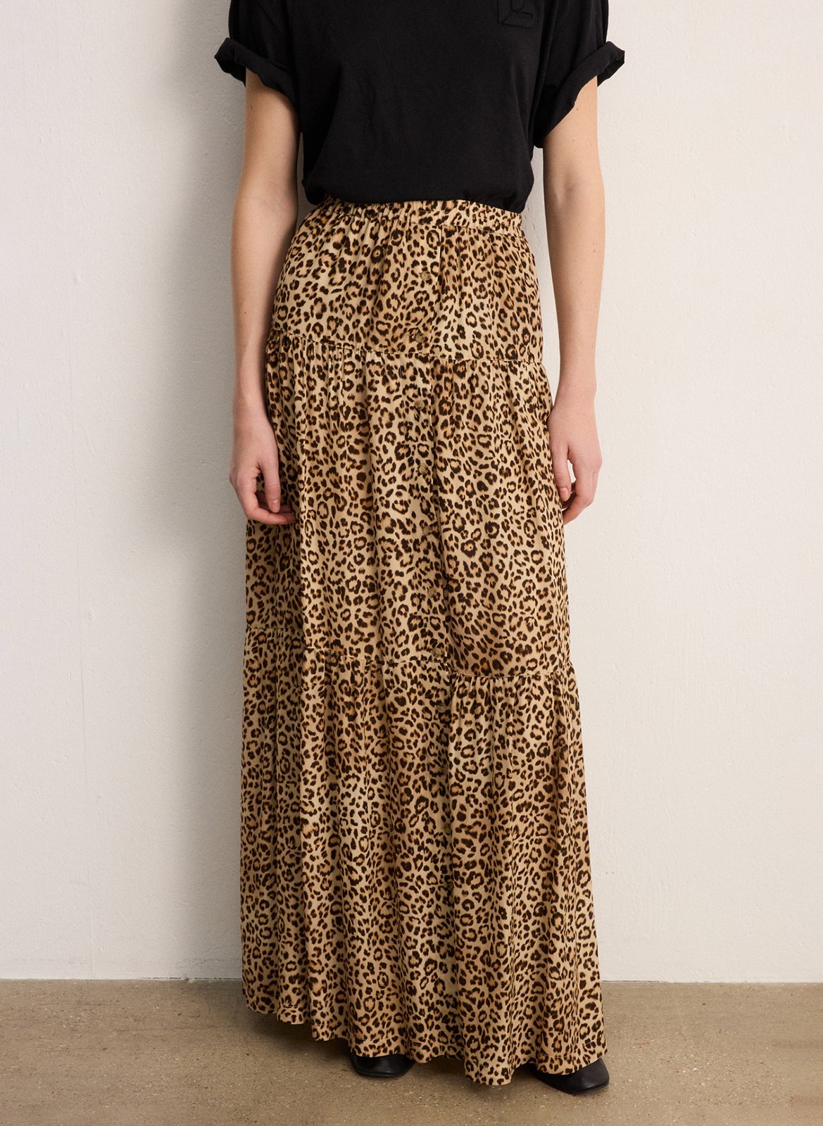 Ausgestellter Maxirock PABLO Beige