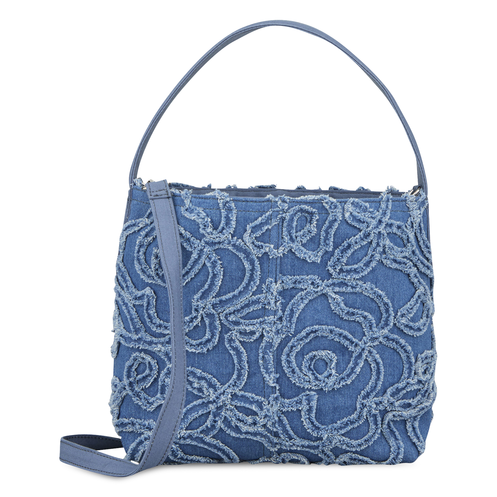 Woven denim handbag BECKSONDERGAARD Blue