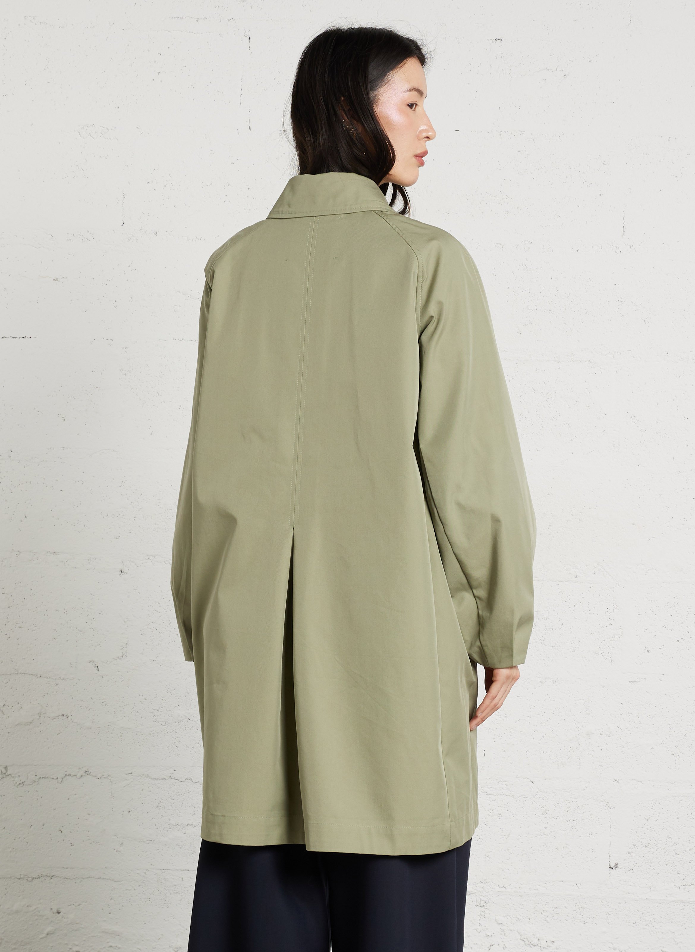 Manteau col classique en coton mélangé BELLEROSE Vert