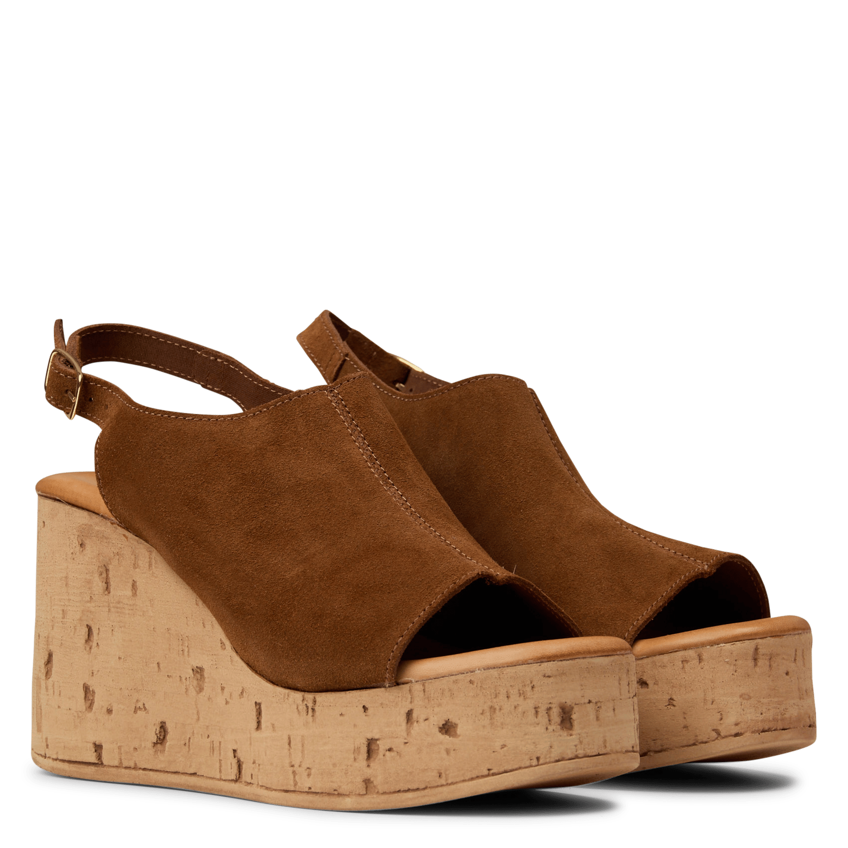 Espadrilles aus Wildleder mit Keilabsatz LA FEE MARABOUTEE Braun