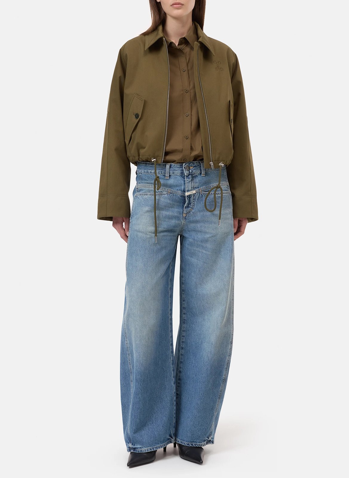 Jean large en coton CLOSED Bleu