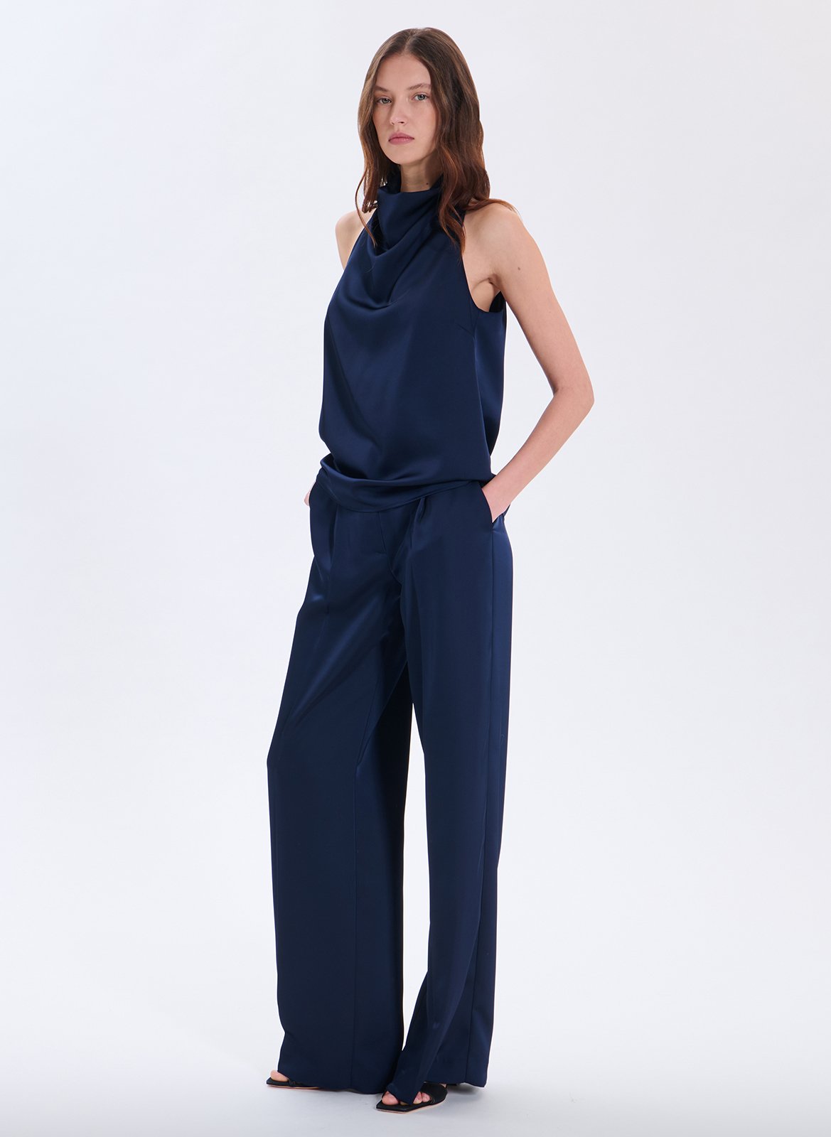 Cowl-neck top ZAPA Blue