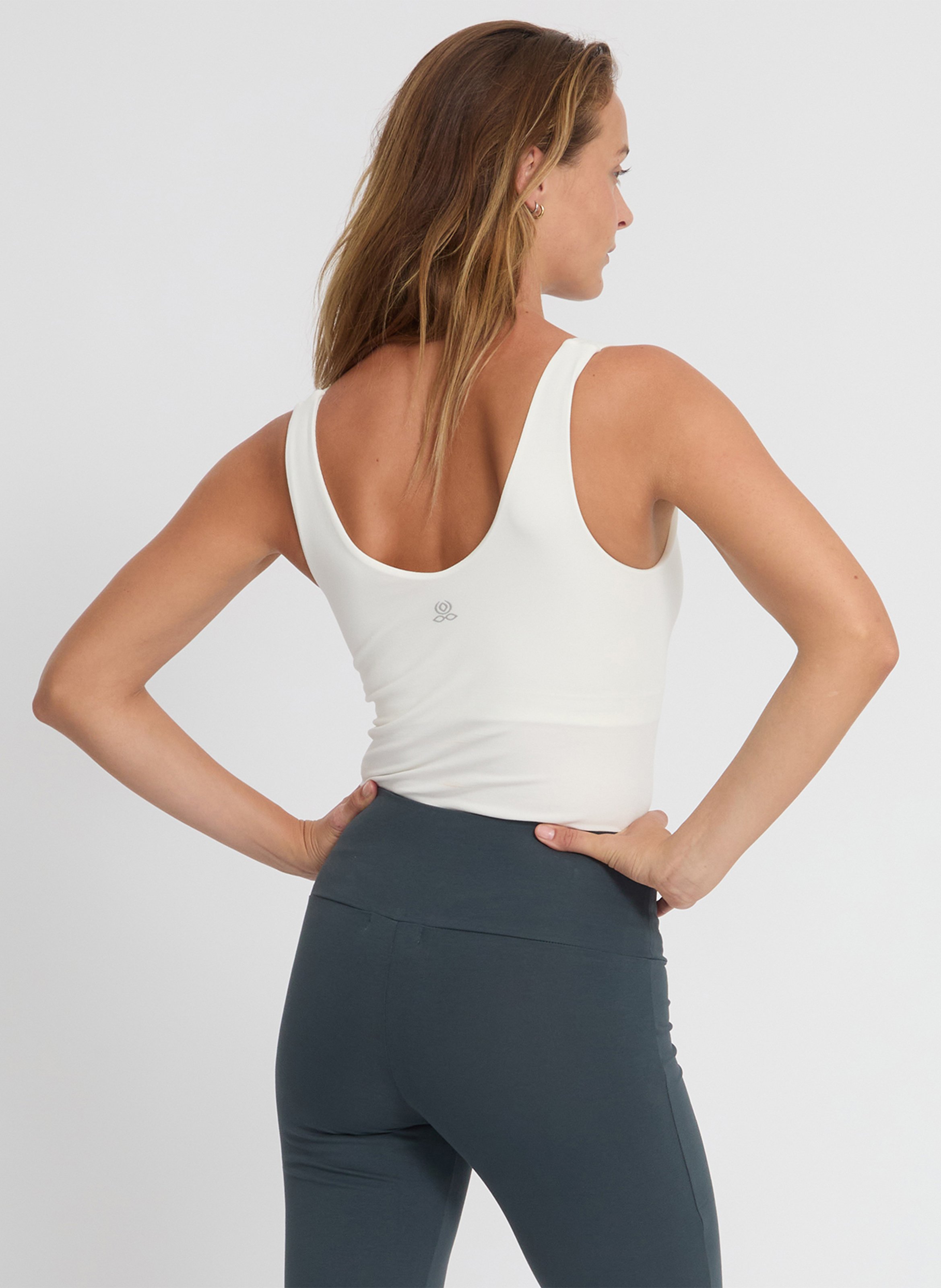 Singlet met V-hals YOGA SEARCHER Wit