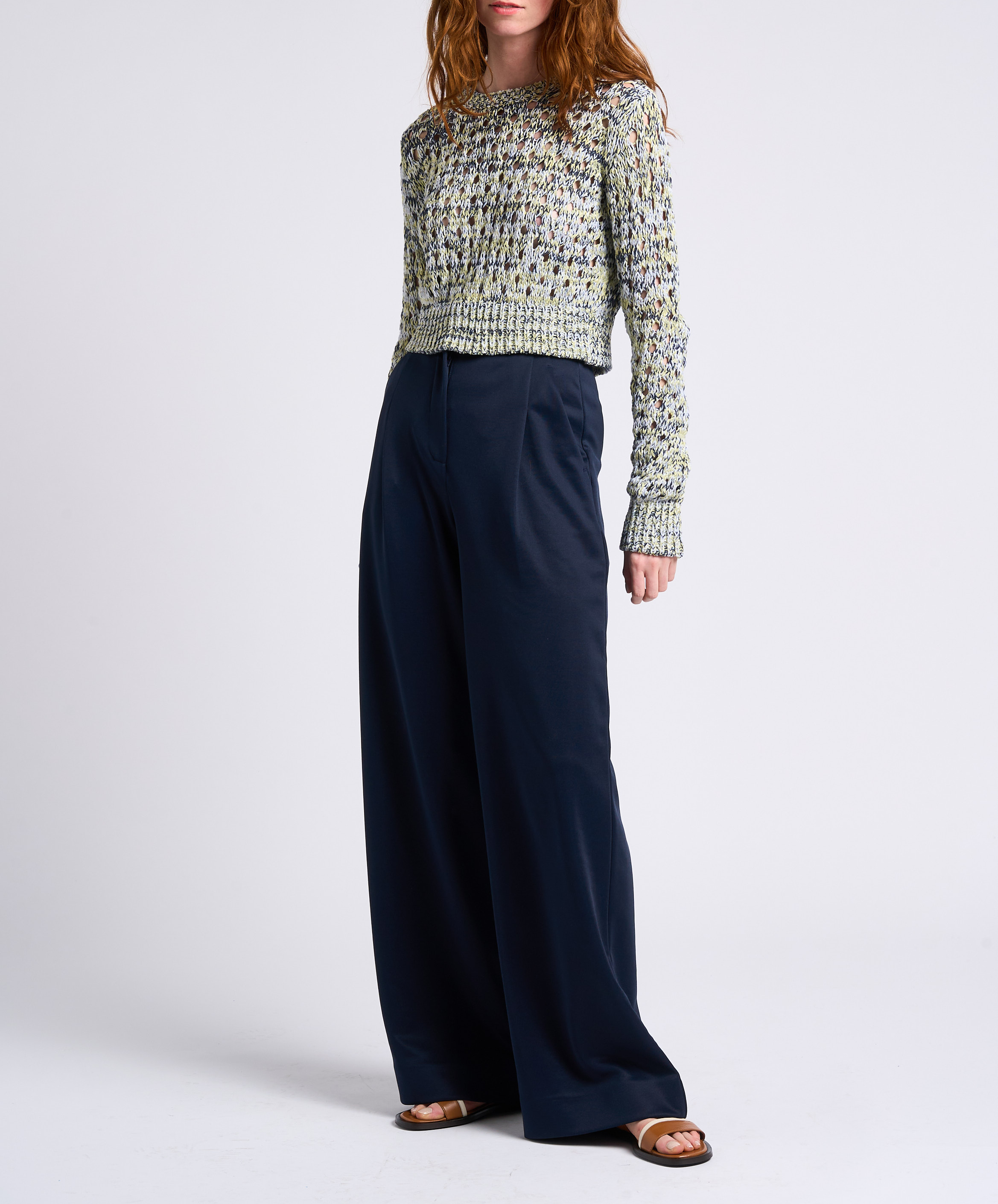 Smooth leather flat sandals BILLI BI Multicolored