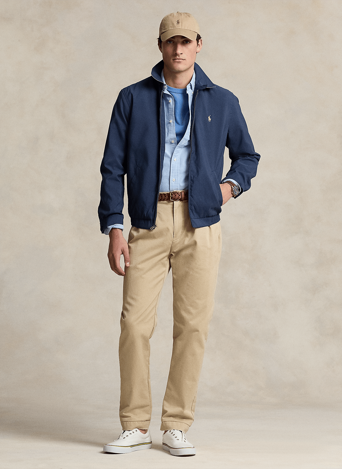 Gerade geschnittener Blouson mit klassischem Kragen POLO RALPH LAUREN Blau