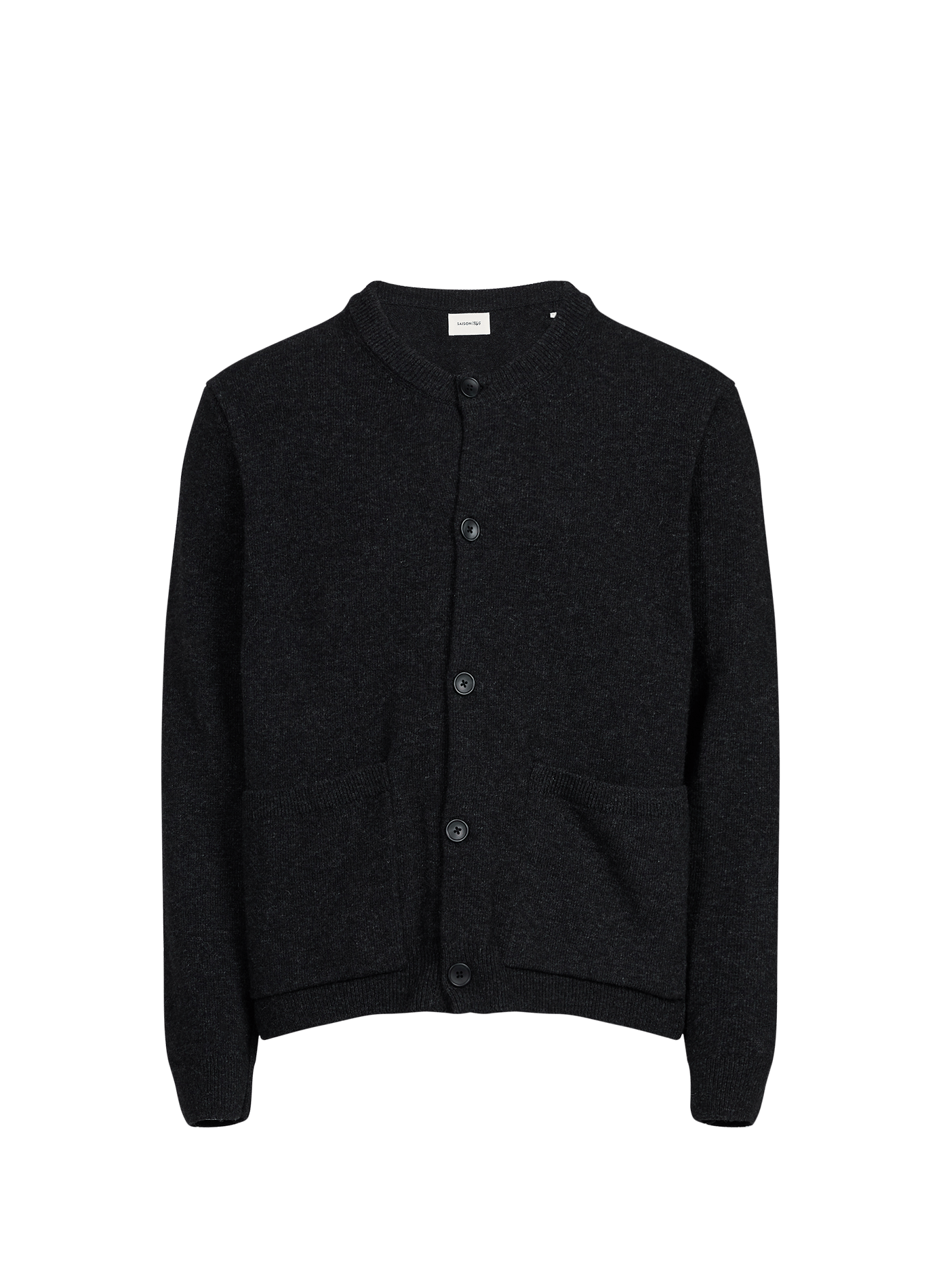 Round neck oversized wool cardigan SAISON 1865 Grey