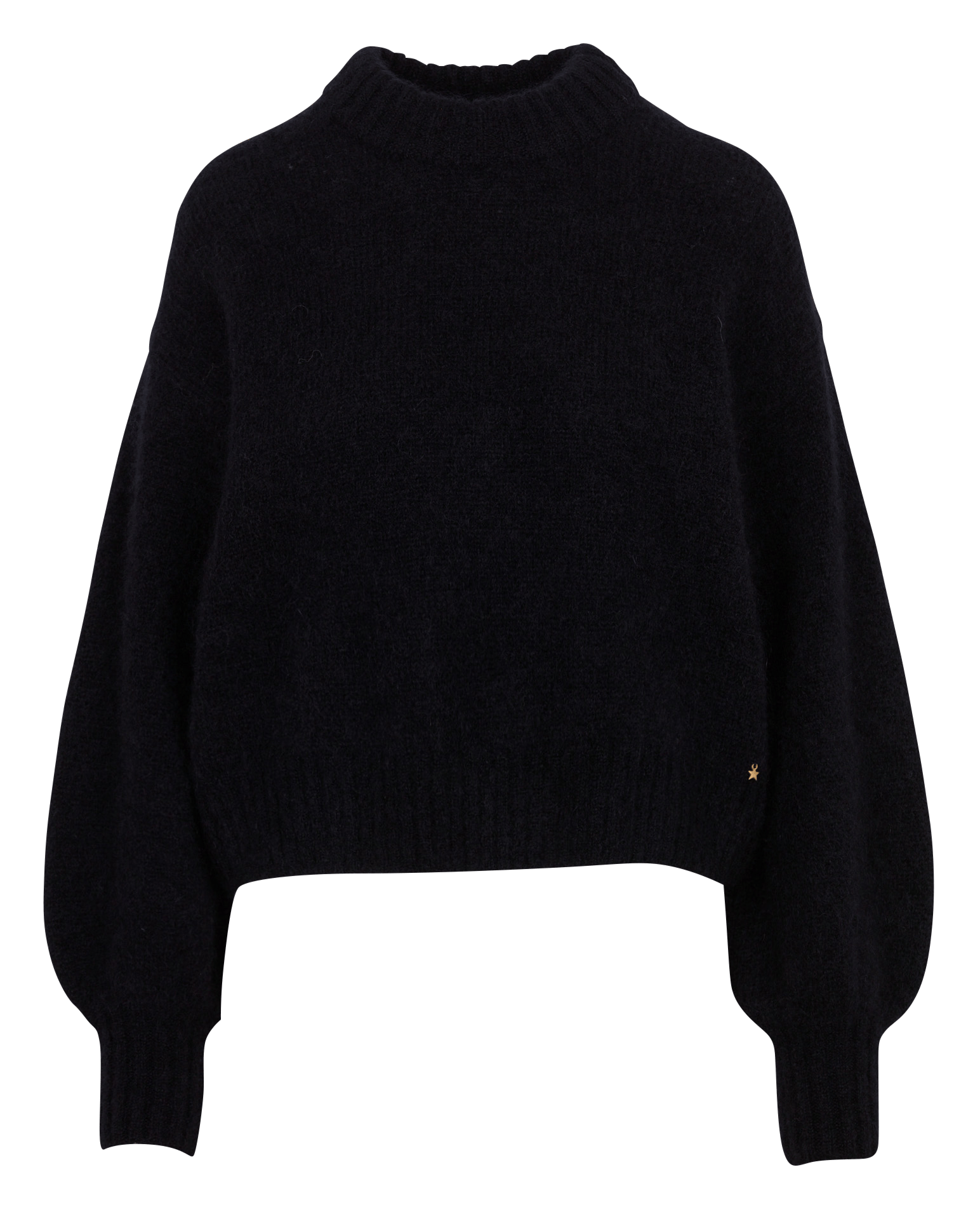 Oversized sweater with puffy sleeves in blended mohair DES PETITS HAUTS