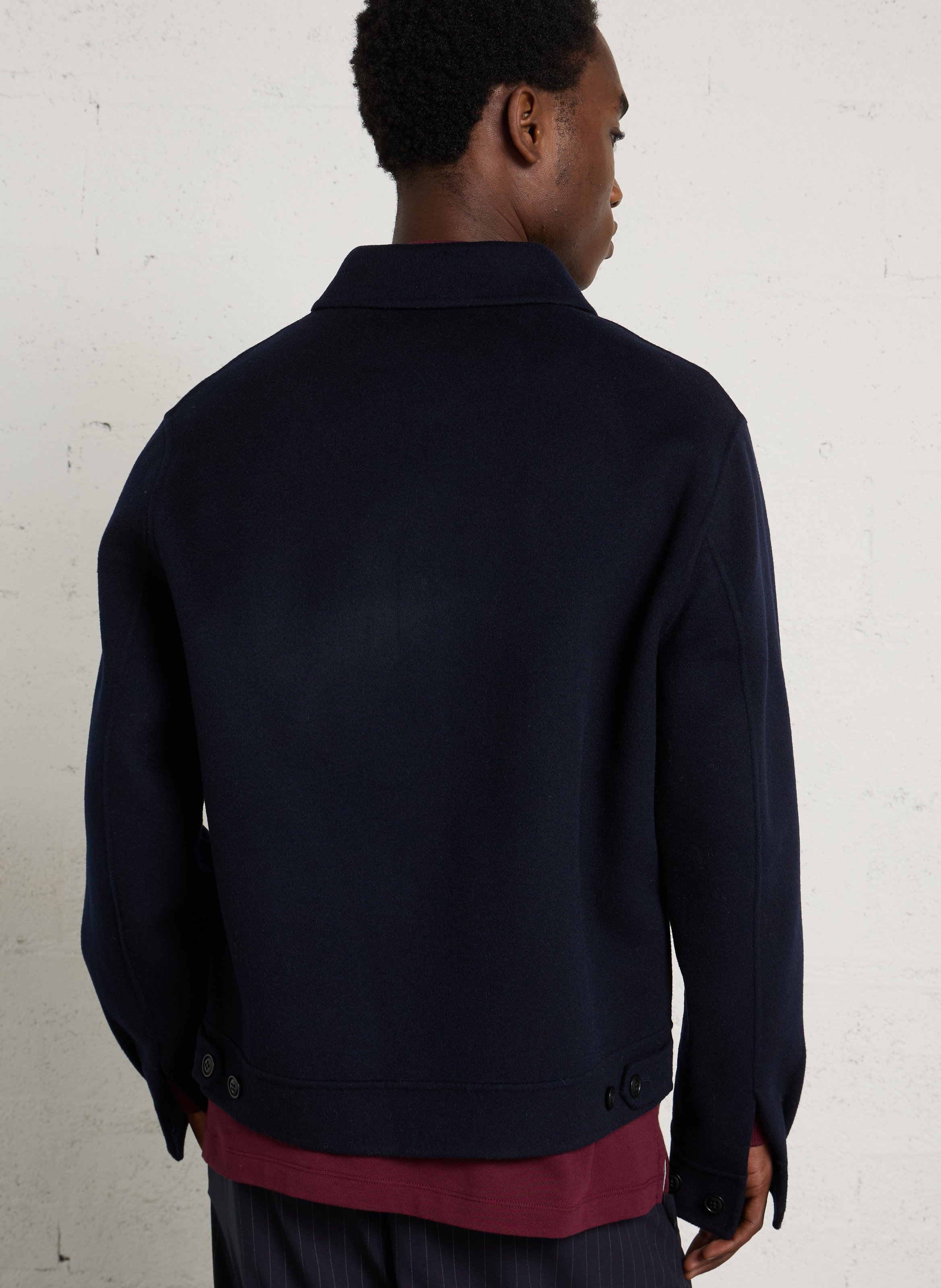 Gerade geschnittene Jacke aus Wollmix GANT Blau