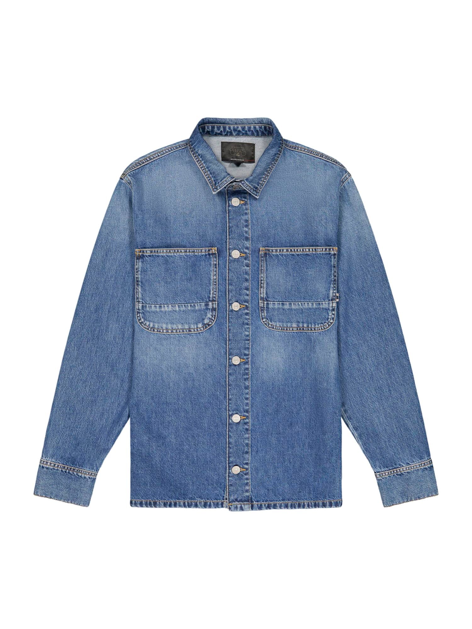 Button-up denim shirt LE TEMPS DES CERISES Blue