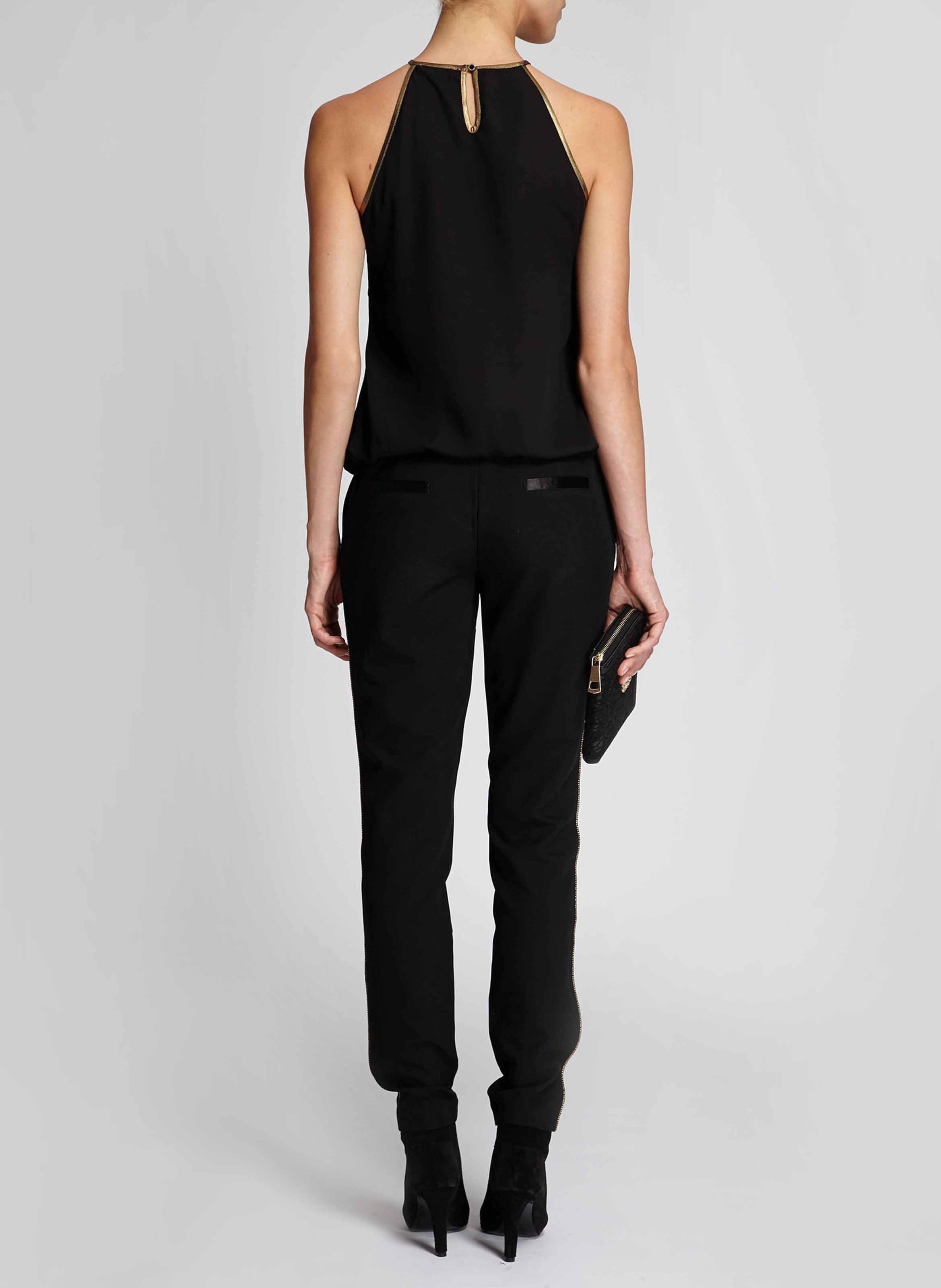 Ärmelloses Top mit V-Ausschnitt MORGAN Schwarz