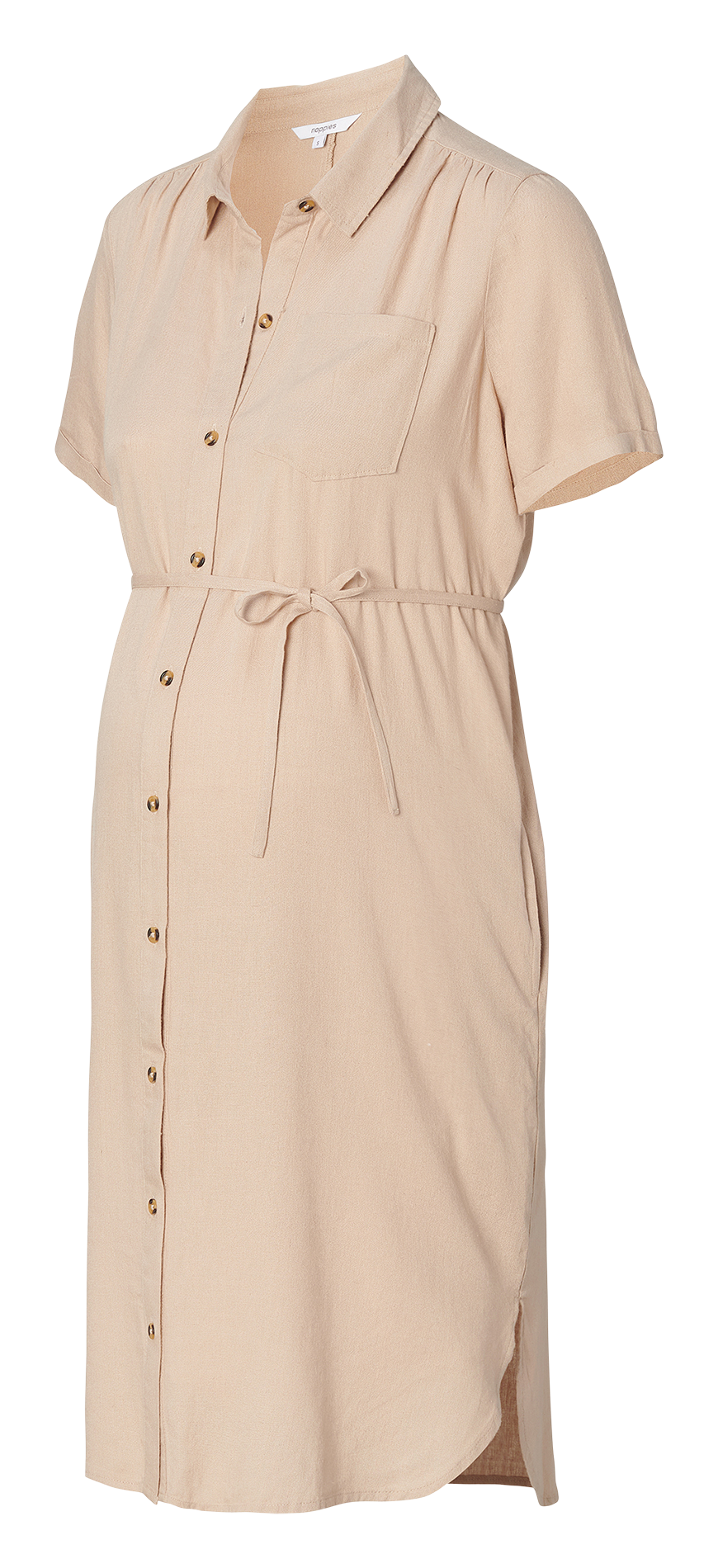 Buttoned maternity dress NOPPIES Beige
