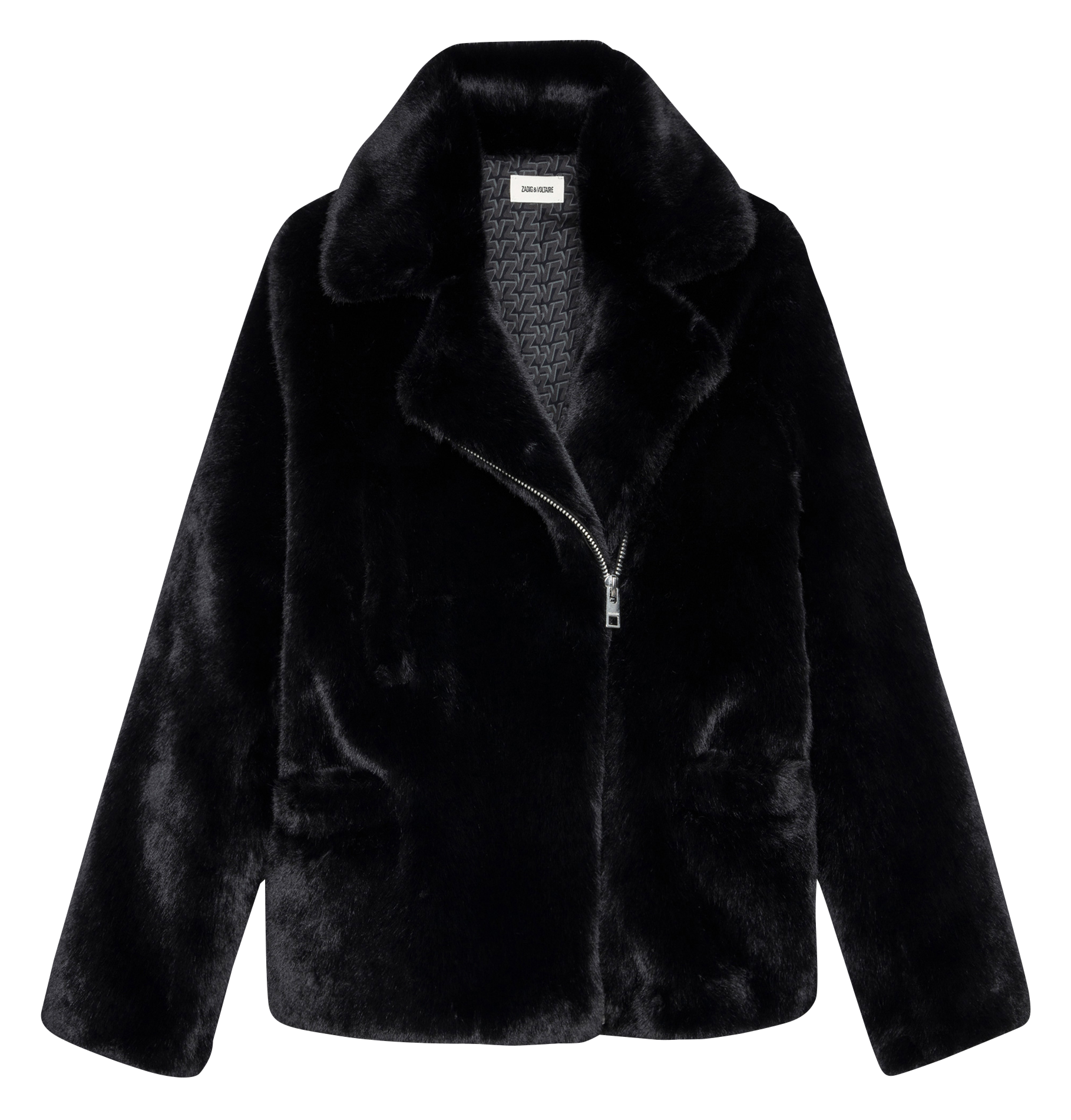 Manteau zippé en fausse fourrure ZADIG&VOLTAIRE Noir