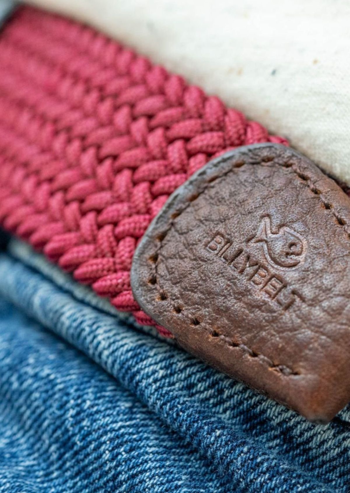 Solid Elastic Braided Belt BILLYBELT Red