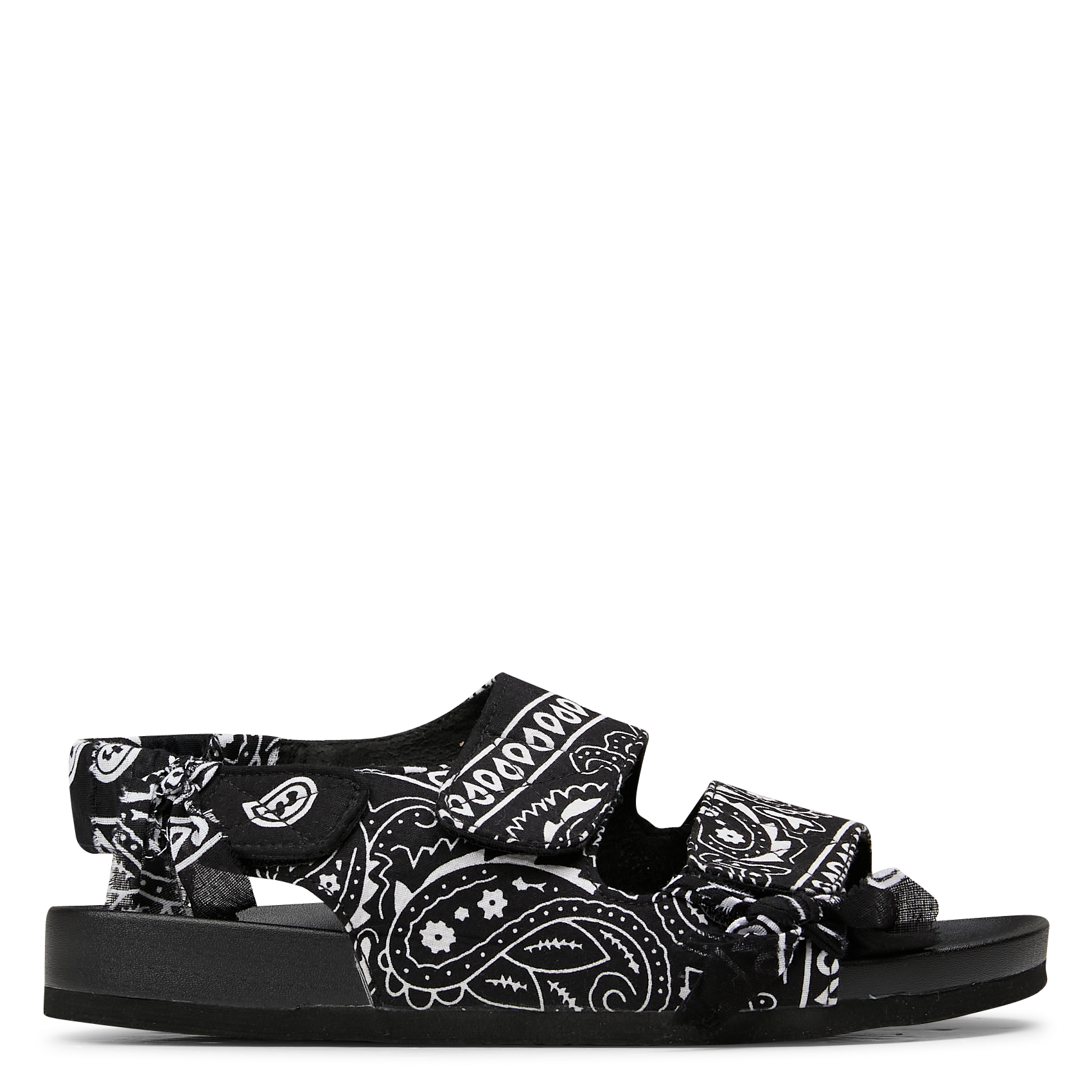 Flat sandals in printed cotton ARIZONA LOVE Black