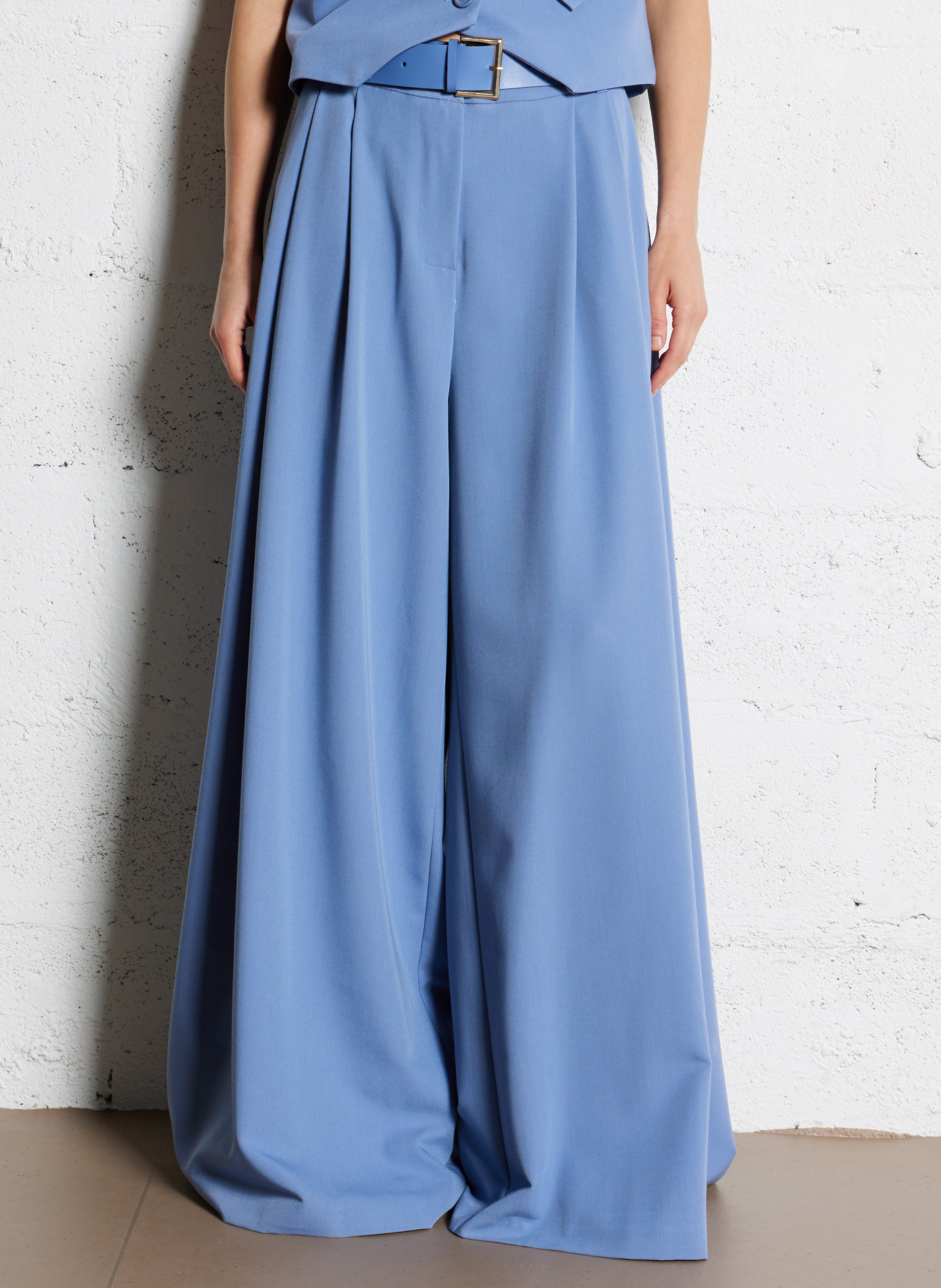 Wide-leg high-waisted pleated pants IMPERIAL Pink