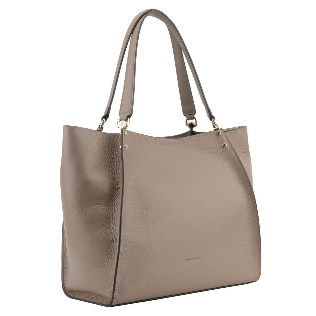 A-line leather skirt POURCHET Brown