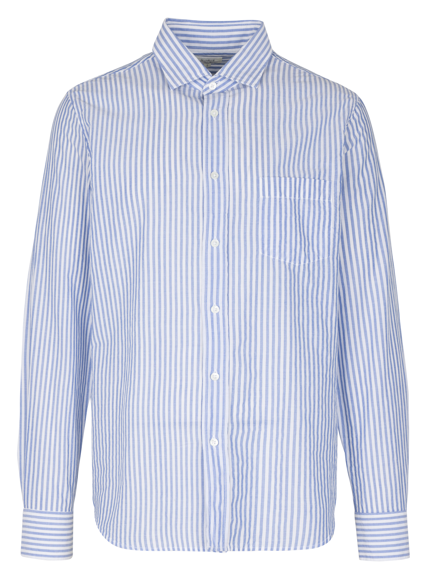 Shirt with classic collar in cotton HARTFORD Blue