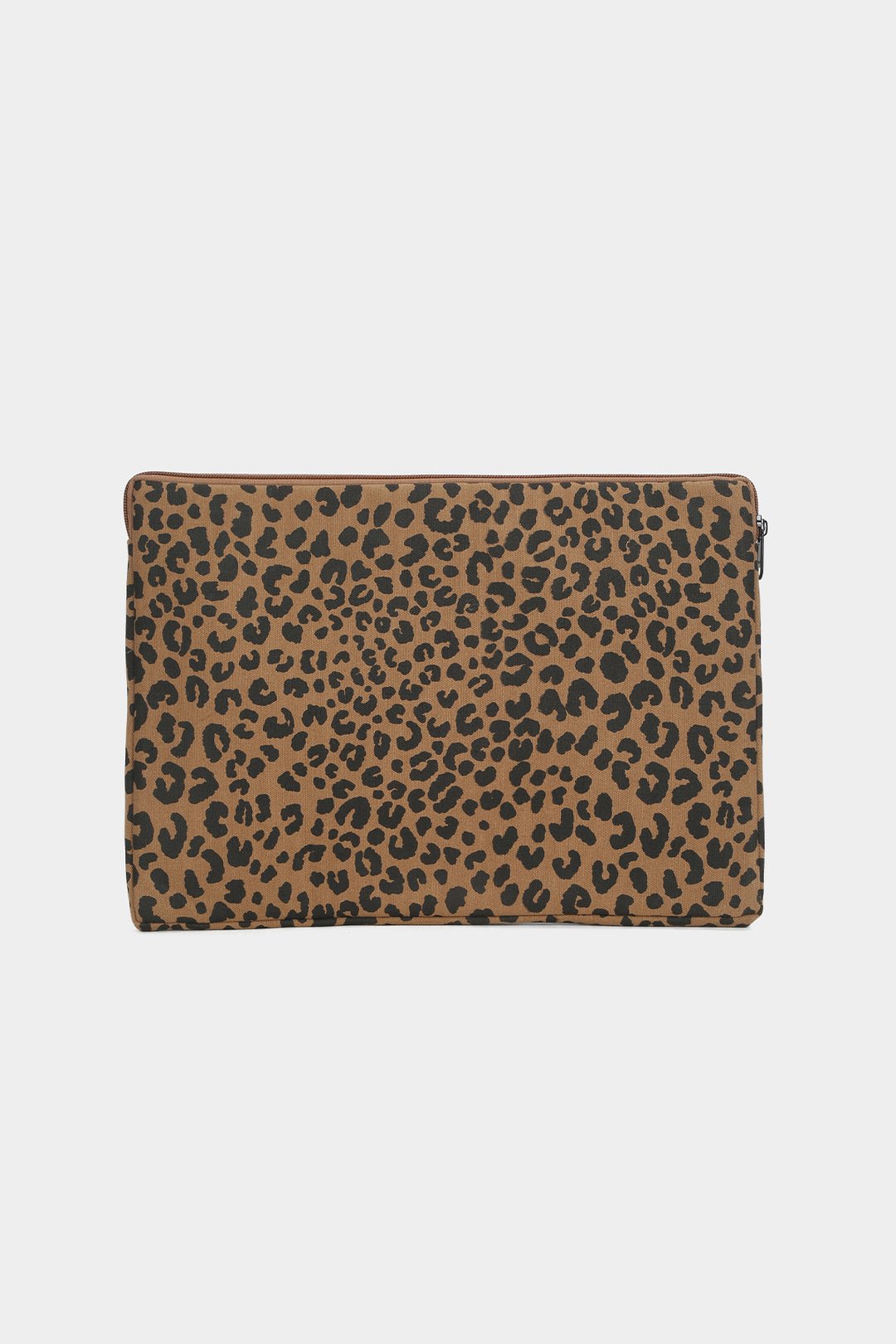 Cotton laptop sleeve with shock-absorbing foam HINDBAG Brown