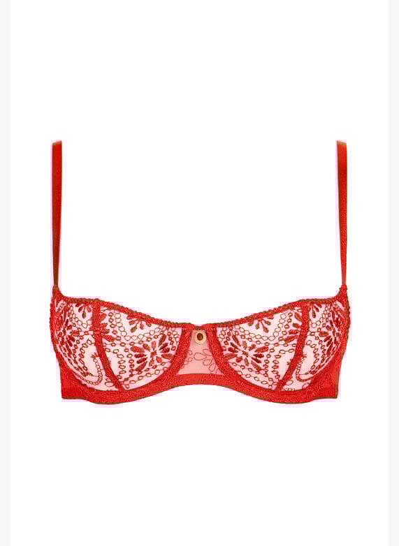 Underwired demi-cup bra | Red by AUBADE Underwired demi-cup bra Red