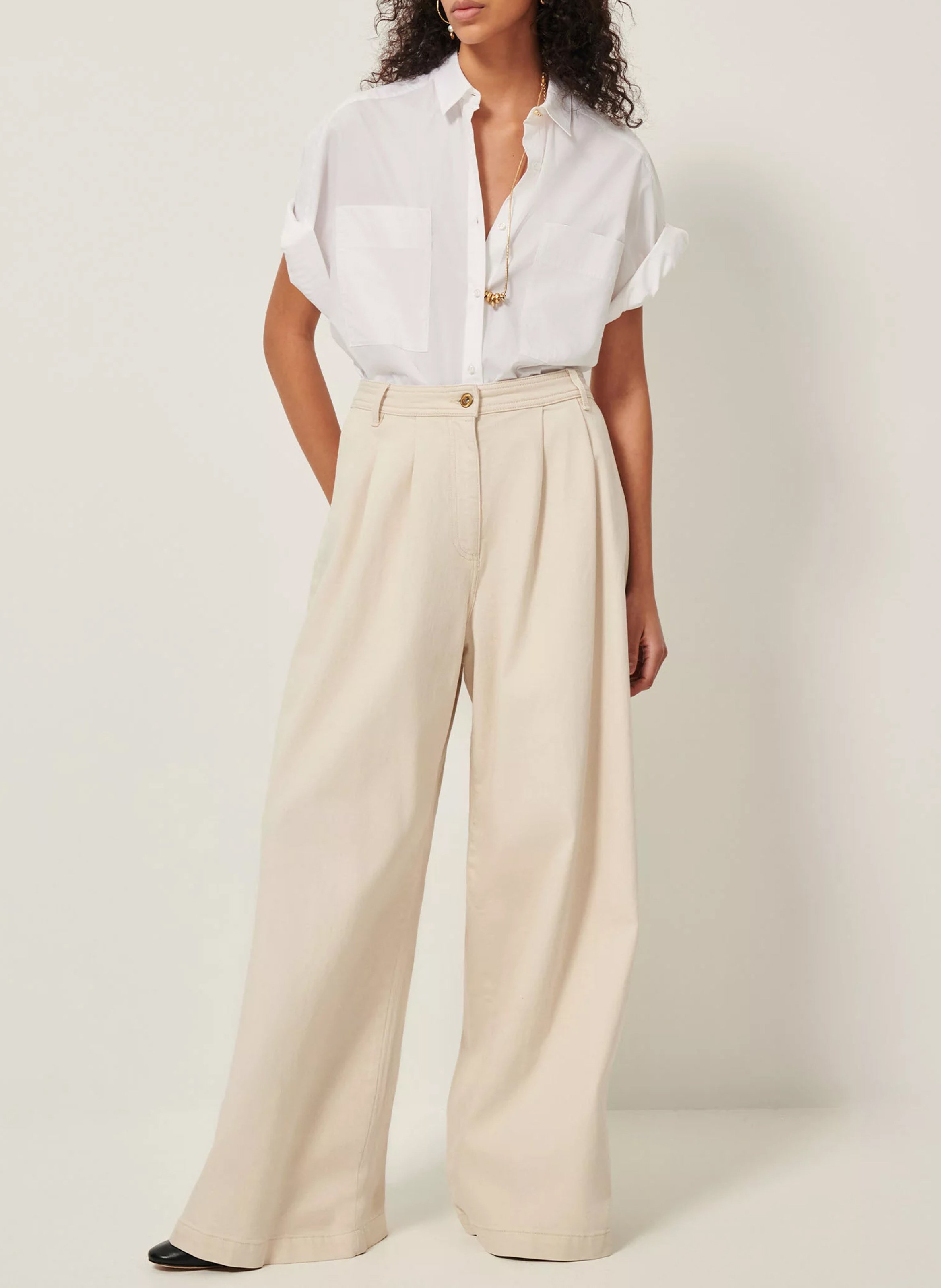 Colonel plain shirt SESSUN White