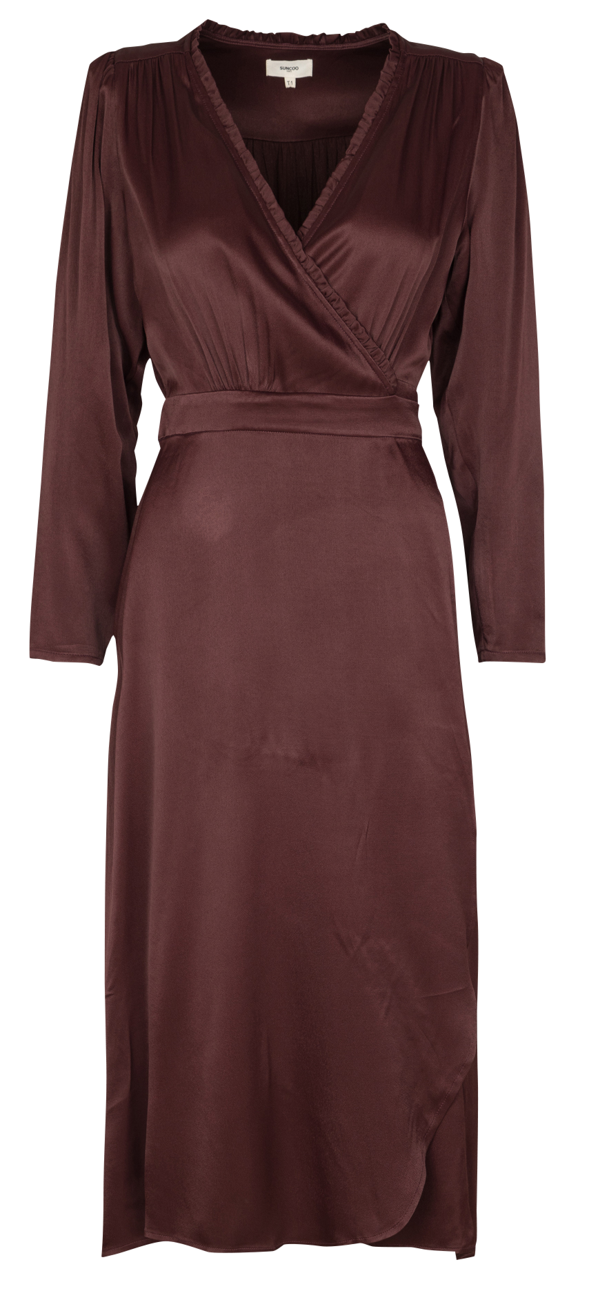 Robe midi cache coeur SUNCOO Prune