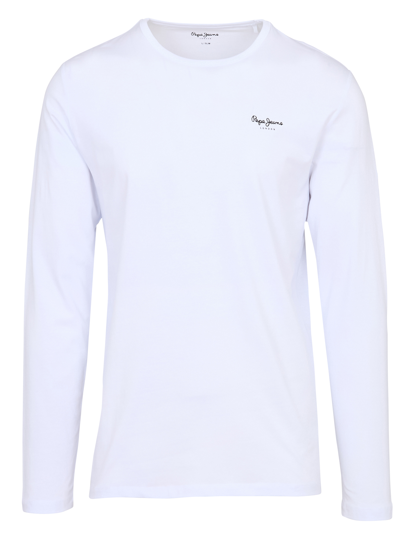 Rundhals-T-Shirt aus Stretch-Baumwolle mit Siebdruck PEPE JEANS Weiss