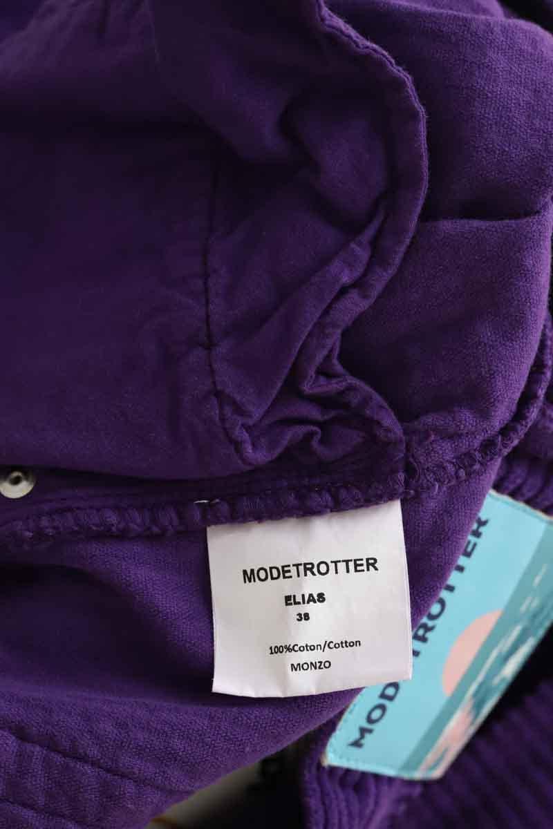 Cropped cotton pants MODETROTTER - Seconde Main Purple