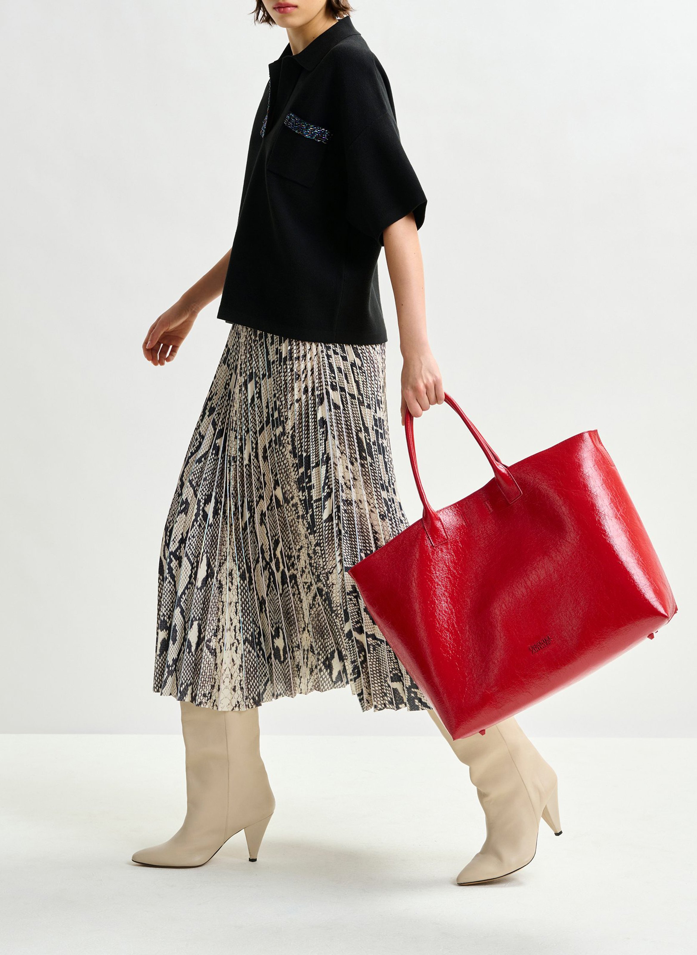 Haut col polo en maille ESSENTIEL ANTWERP Noir