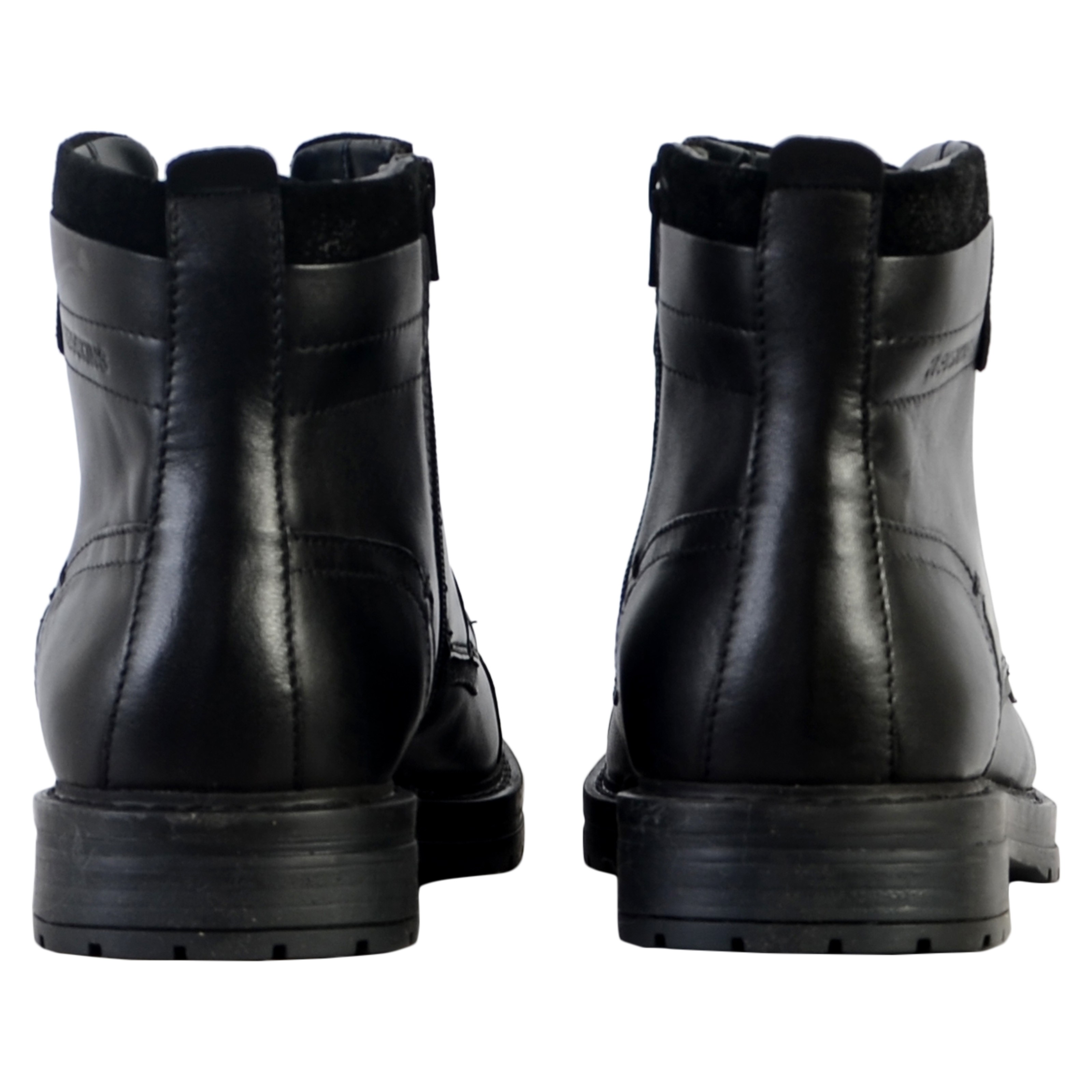 Bottine cuir  notif REDSKINS Noir