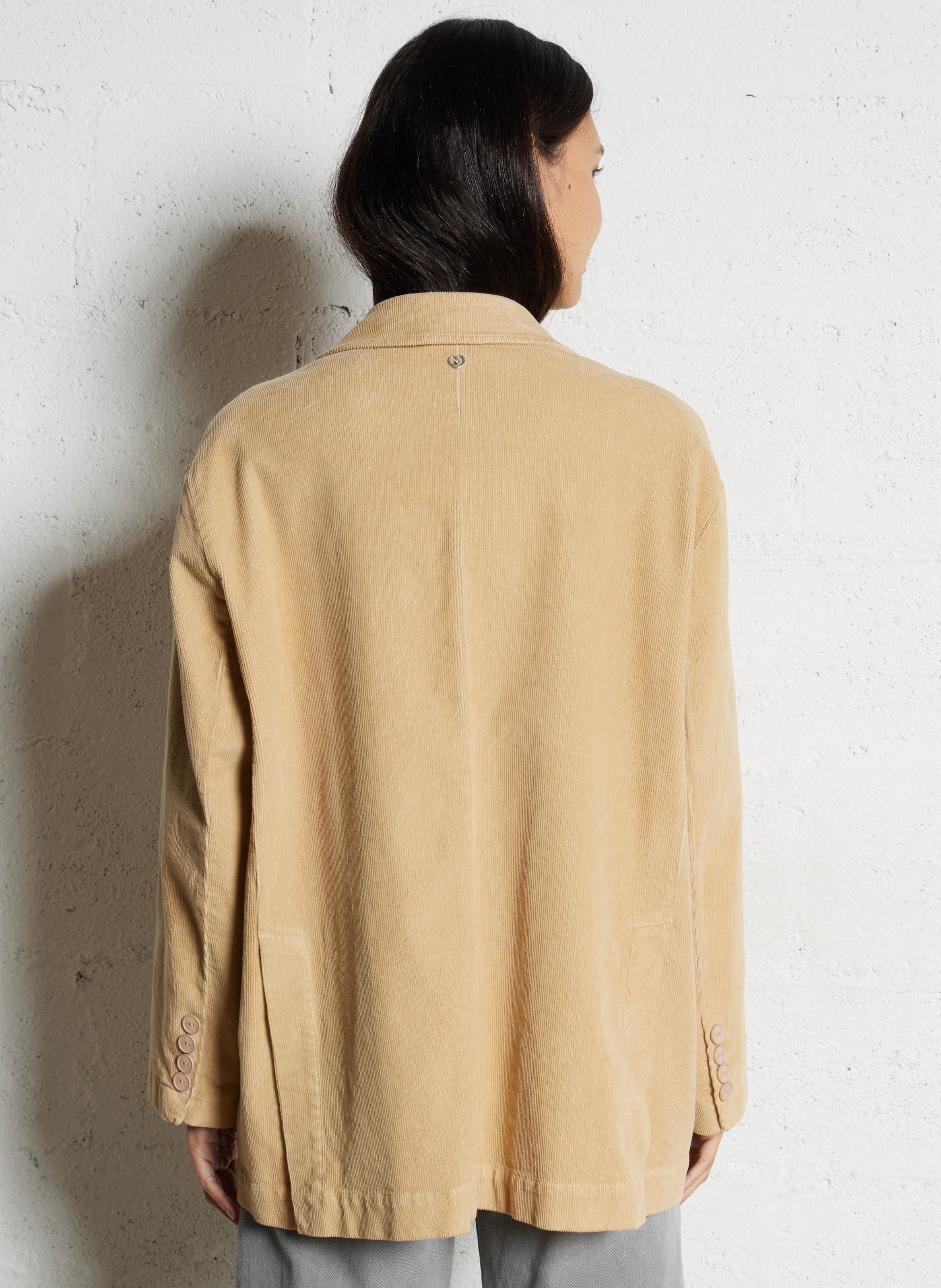 Veste oversize en coton mélangé PLEASE Beige