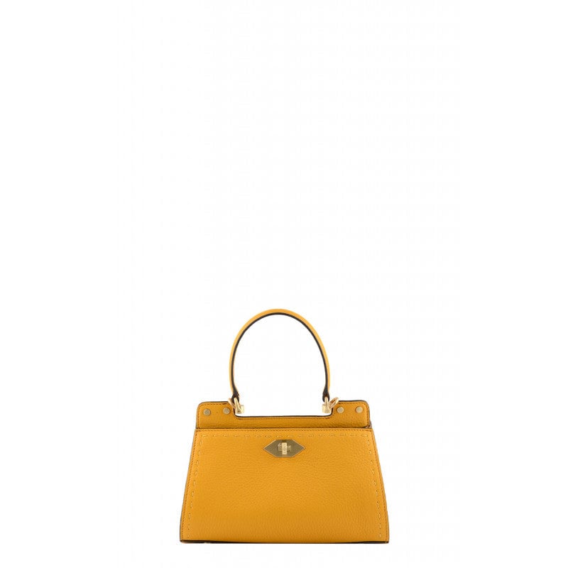 Handbag - cowhide leather POURCHET Red