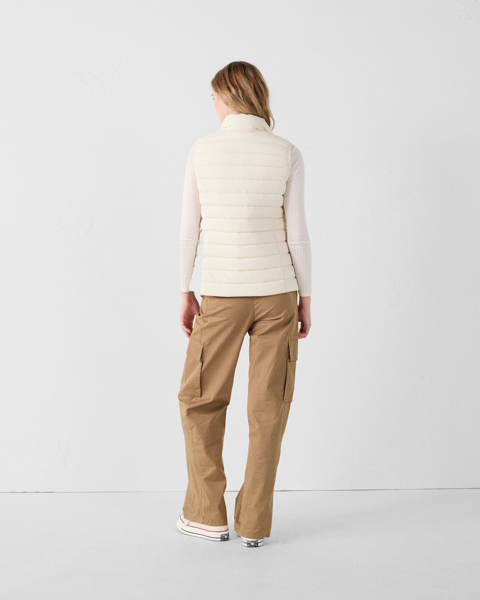 Stretch sleeveless down jacket Grenada JOTT White