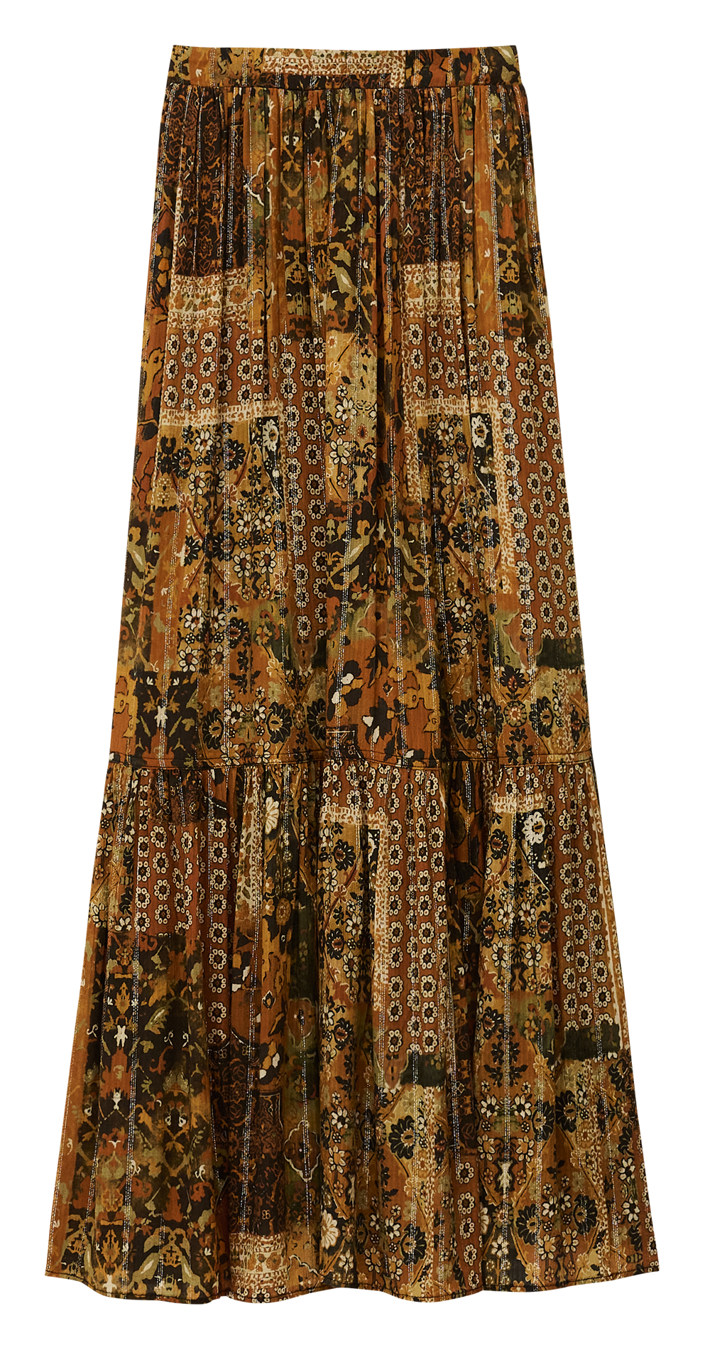 Jupe longue imprimée BA&SH Orange