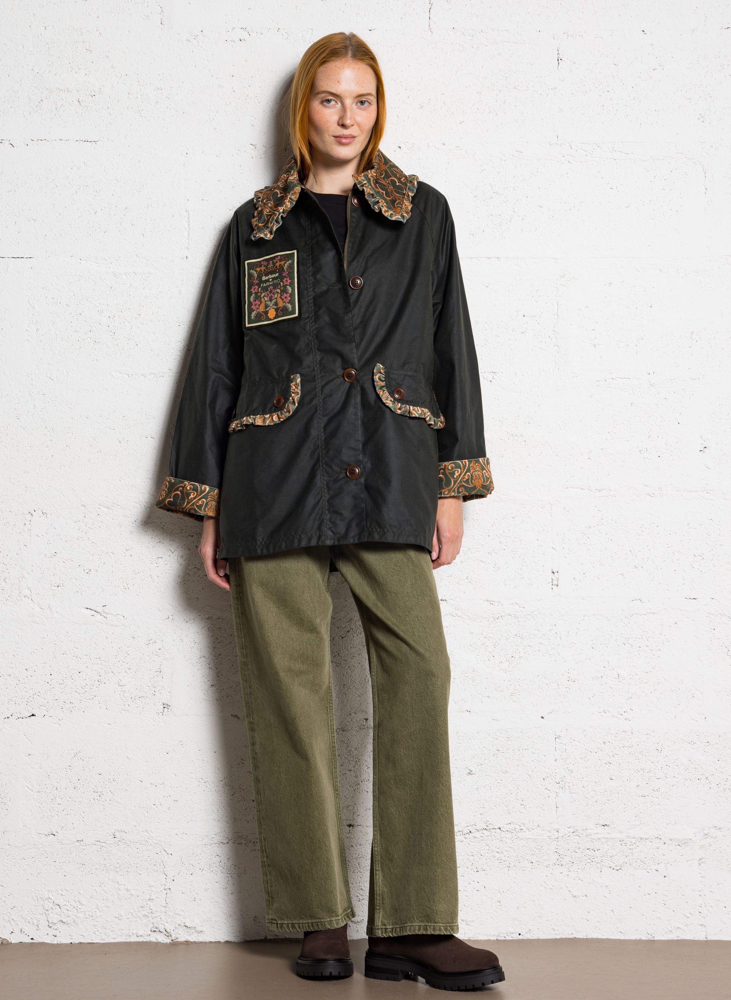 Veste en coton BARBOUR Kaki