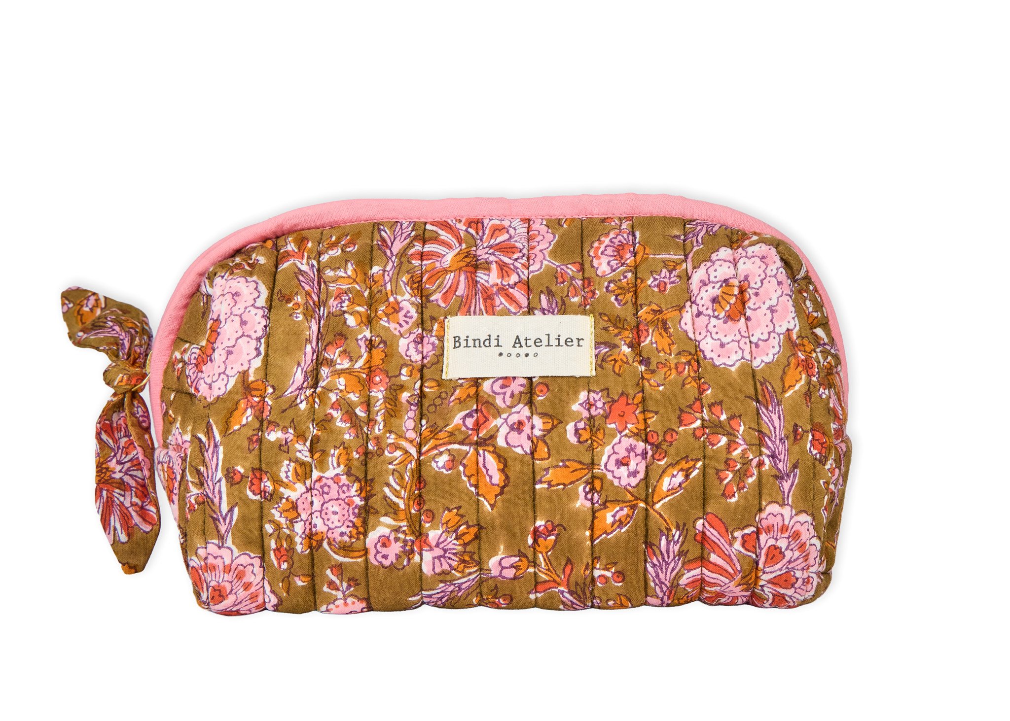 Printed Kiala makeup pouch BINDI ATELIER Orange