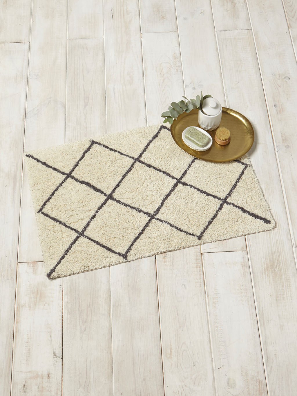 Criss-cross bath mat CYRILLUS White