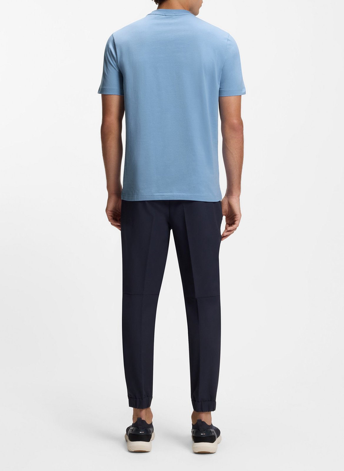 Basic cotton-mix T-shirt BOSS Blue