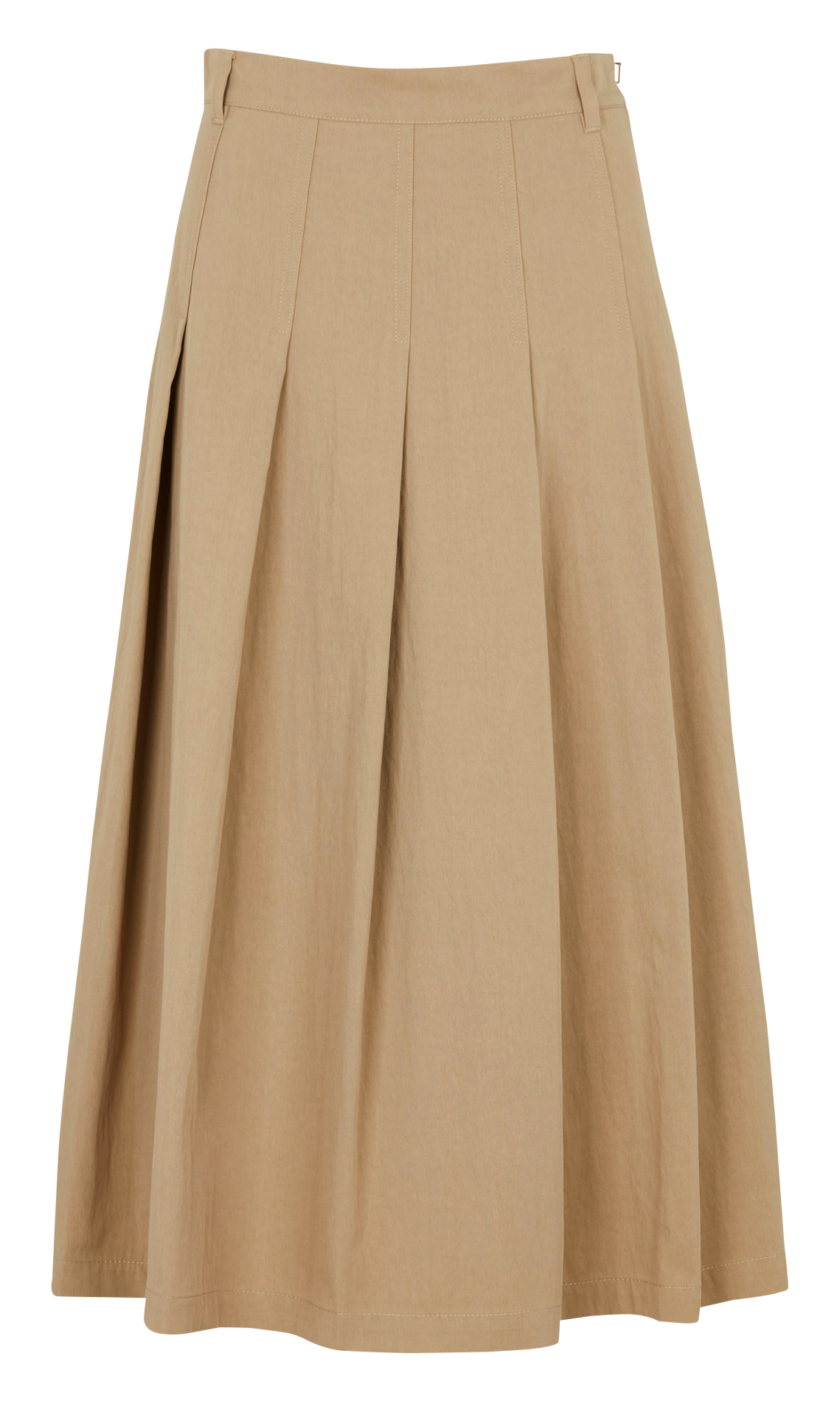 Plissierter Midi-Rock aus Baumwollmischung MAX MARA WEEK END Braun