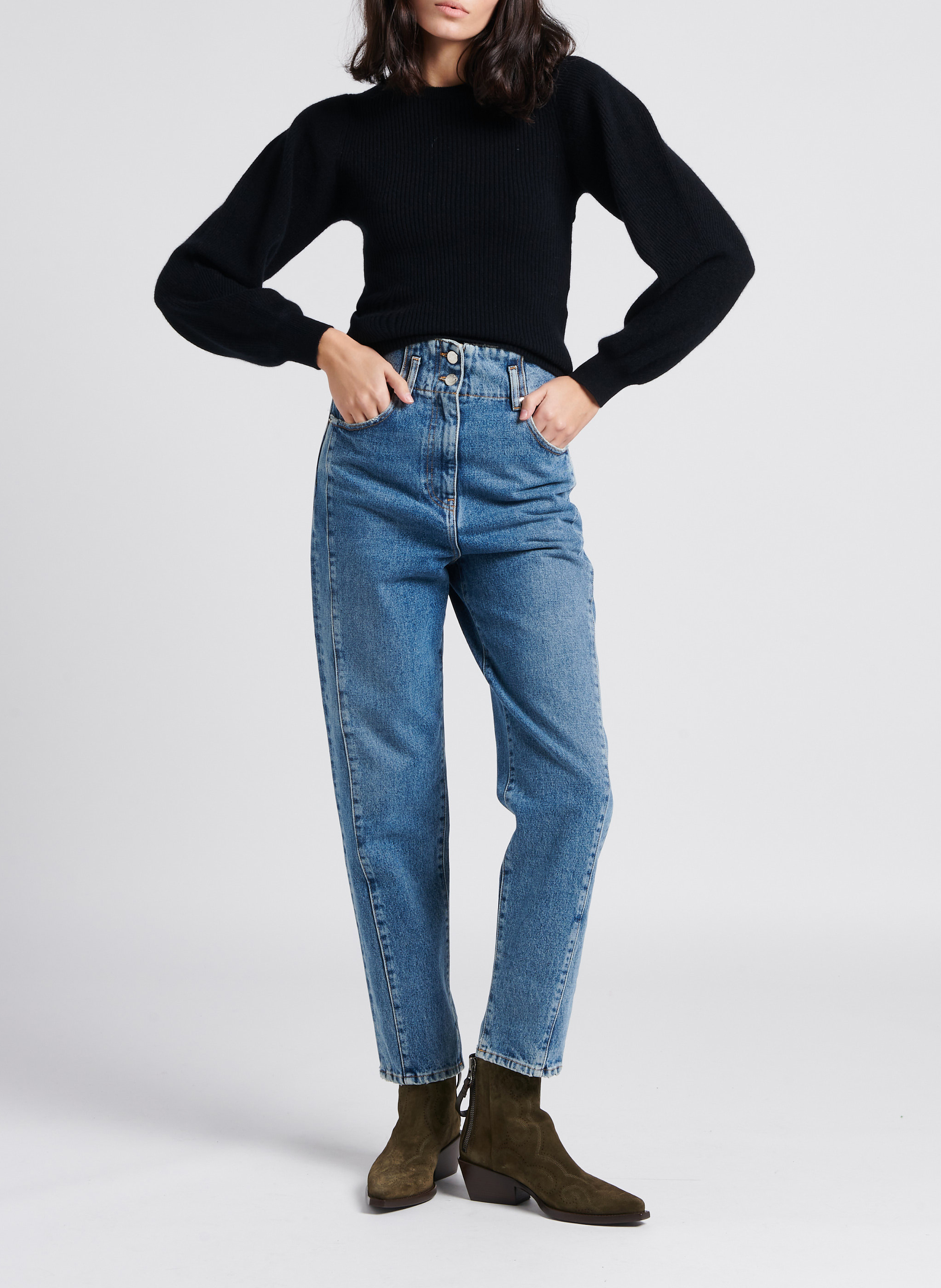 Fitted round-neck cashmere sweater IRO Black