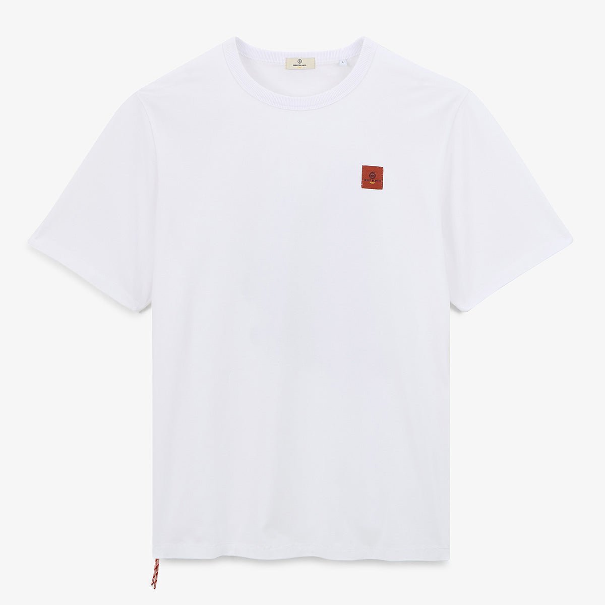 Round neck printed cotton t-shirt with dragon back SERGE BLANCO White