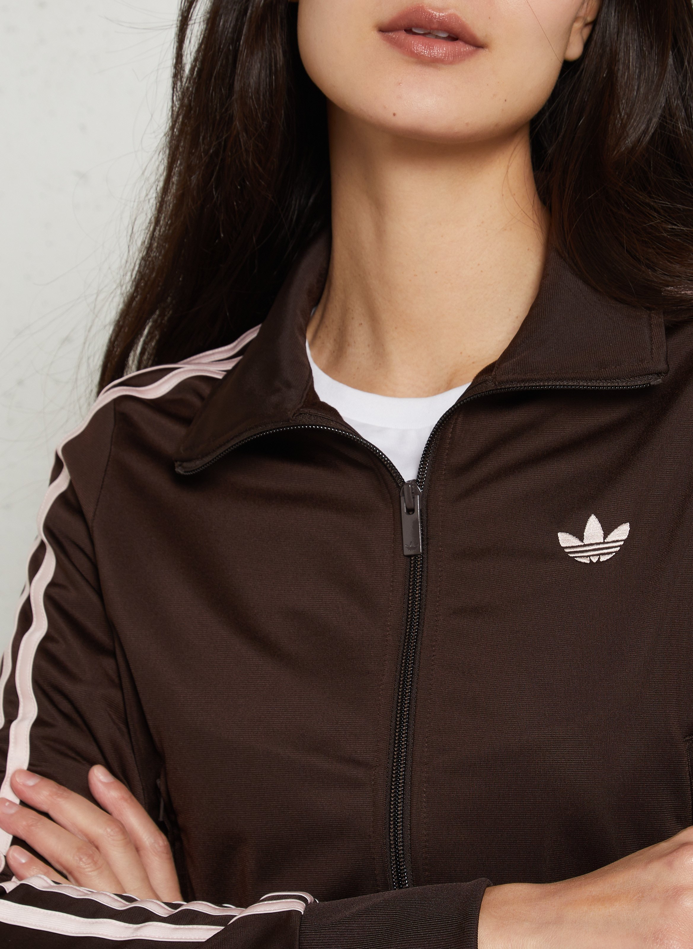 Funnel neck jacket ADIDAS Brown