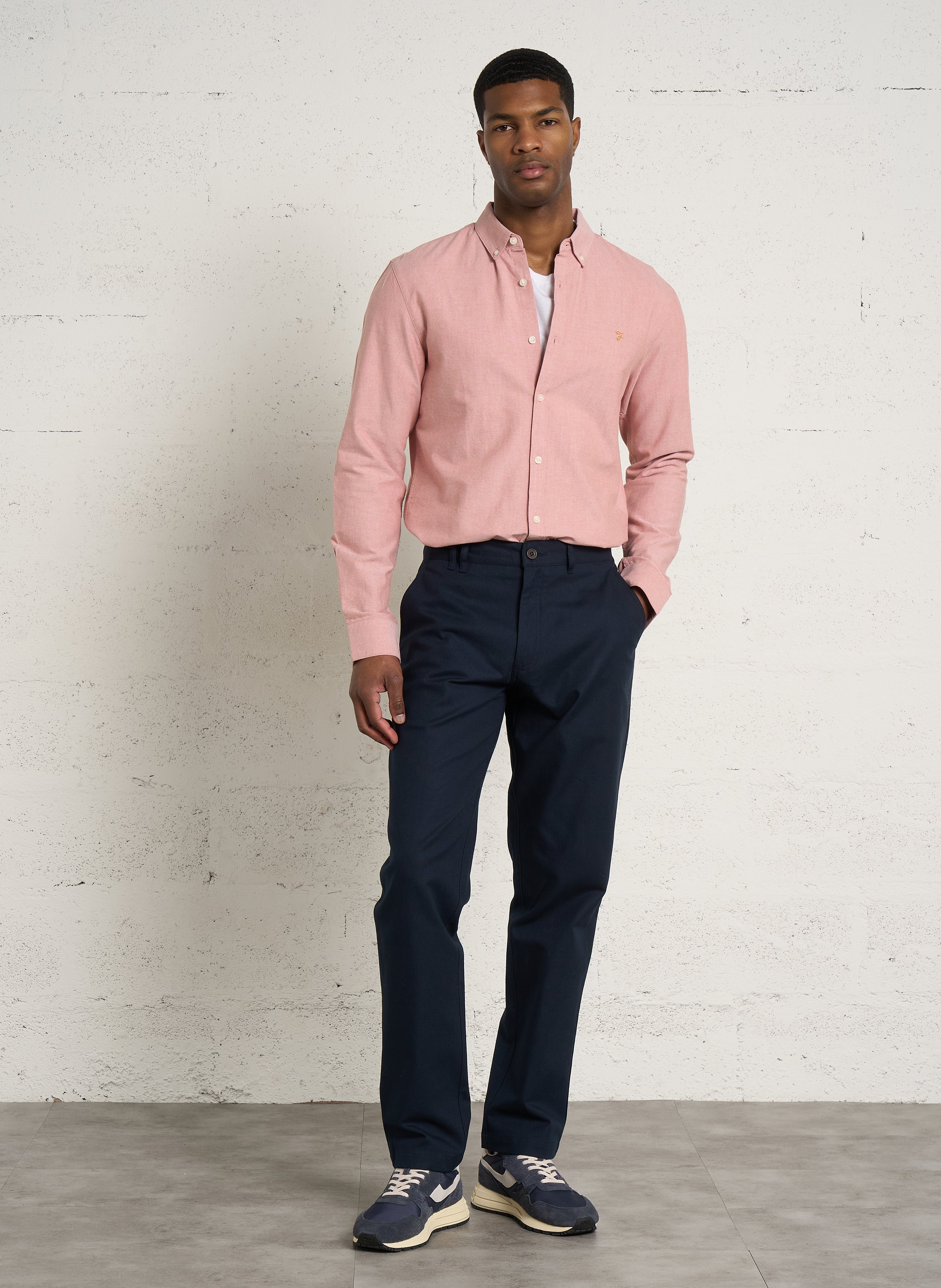 Chemise slim-fit en coton biologique FARAH Rose