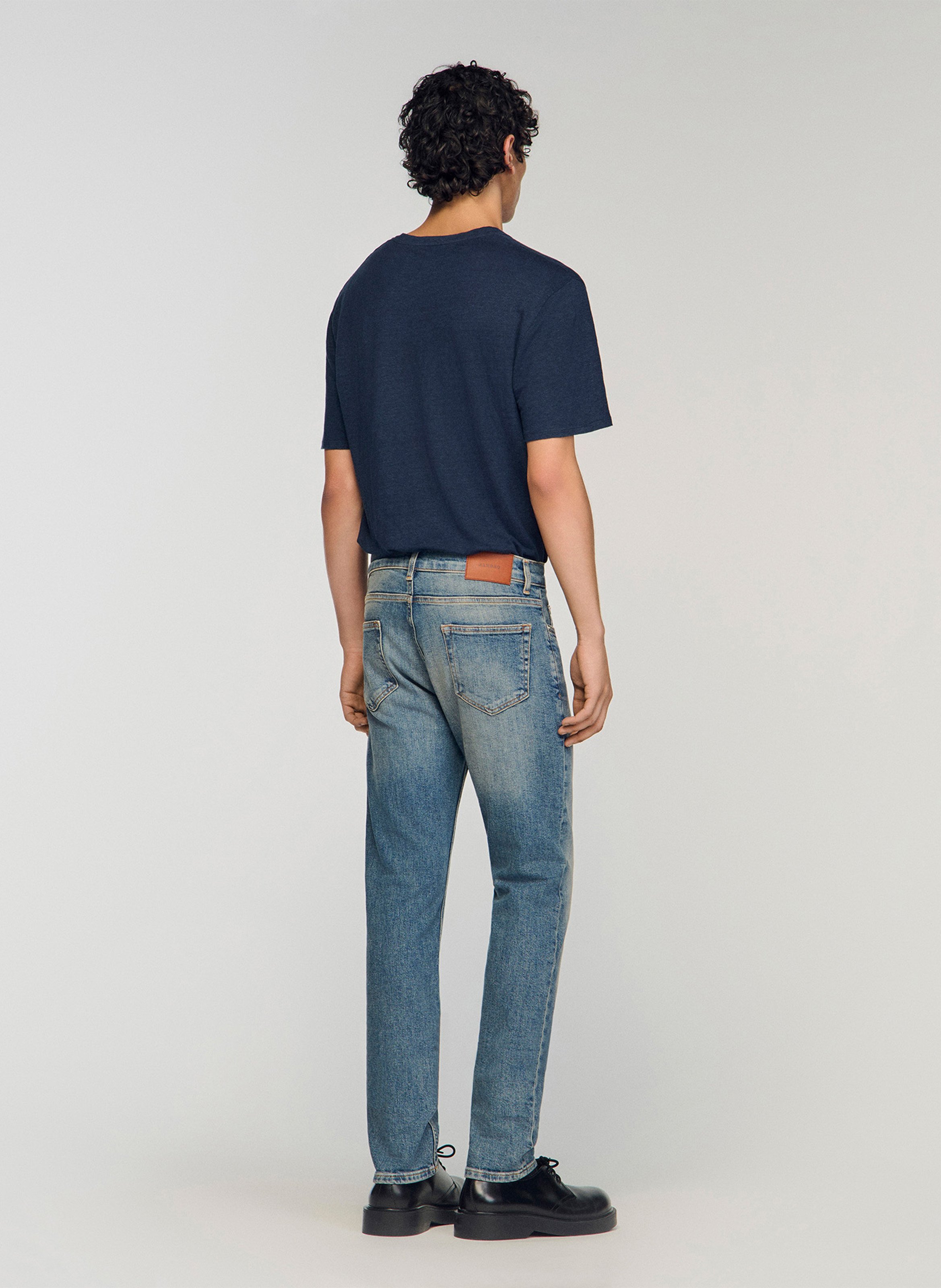 Jean slim en coton mélangé SANDRO Bleu