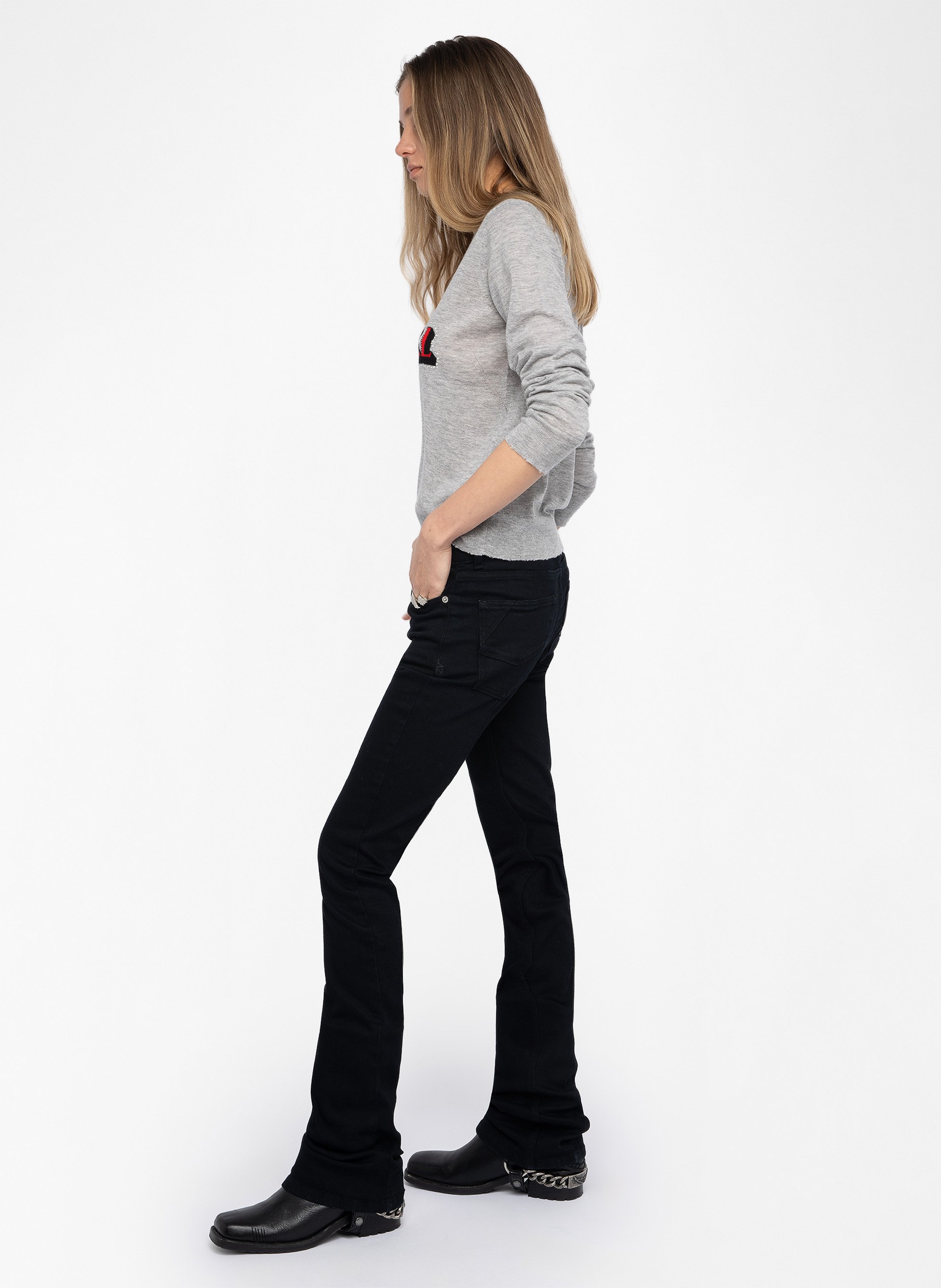 Rundhalsausschnitt aus Kaschmir ZADIG&VOLTAIRE Grau