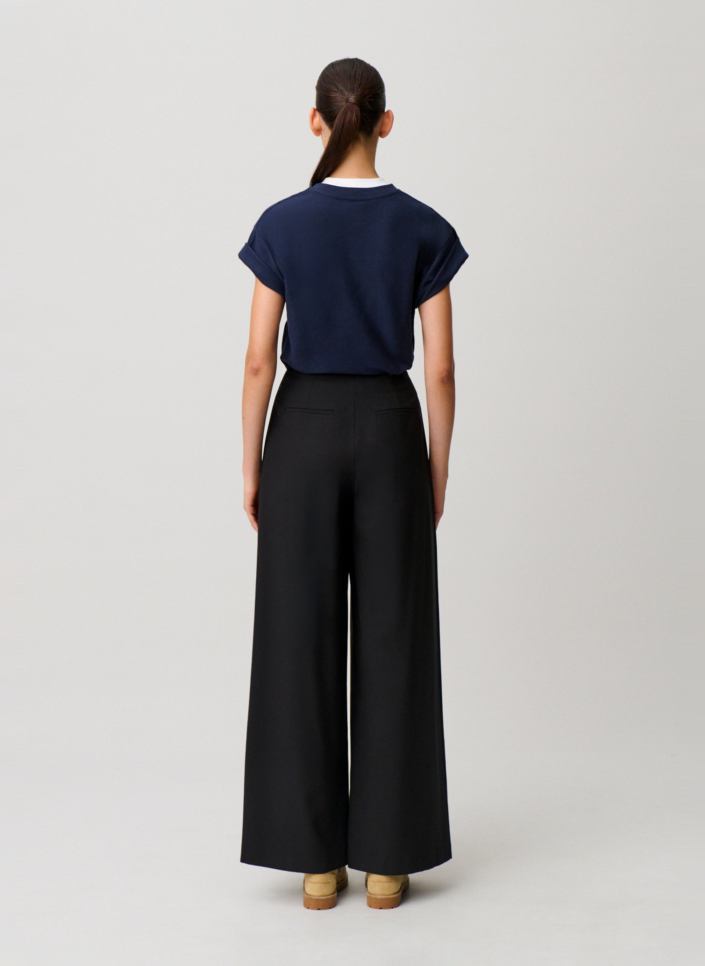Pleated wide pants CLAUDIE PIERLOT Black