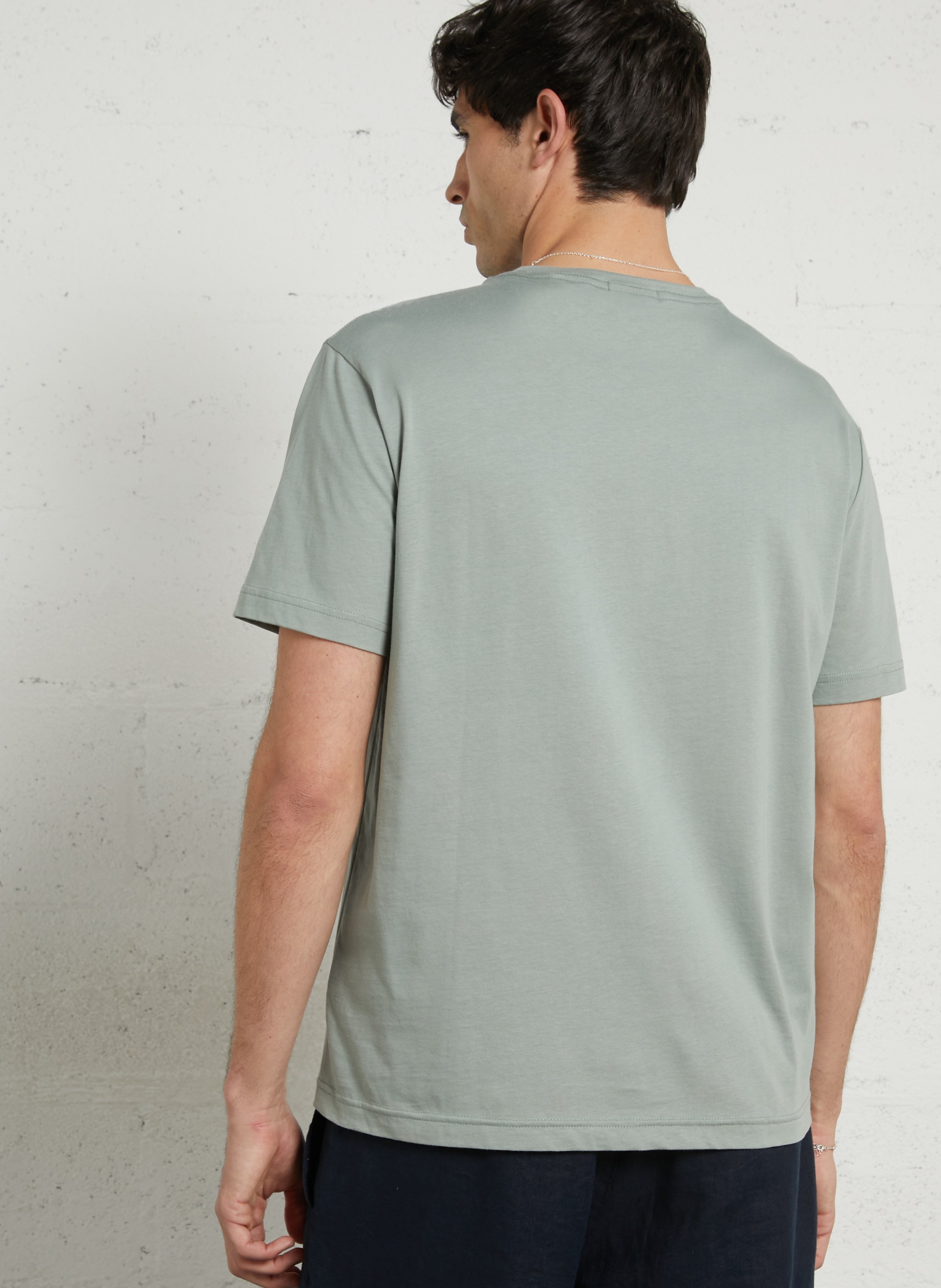 Katoenen T-shirt met ronde hals GANT Grijs