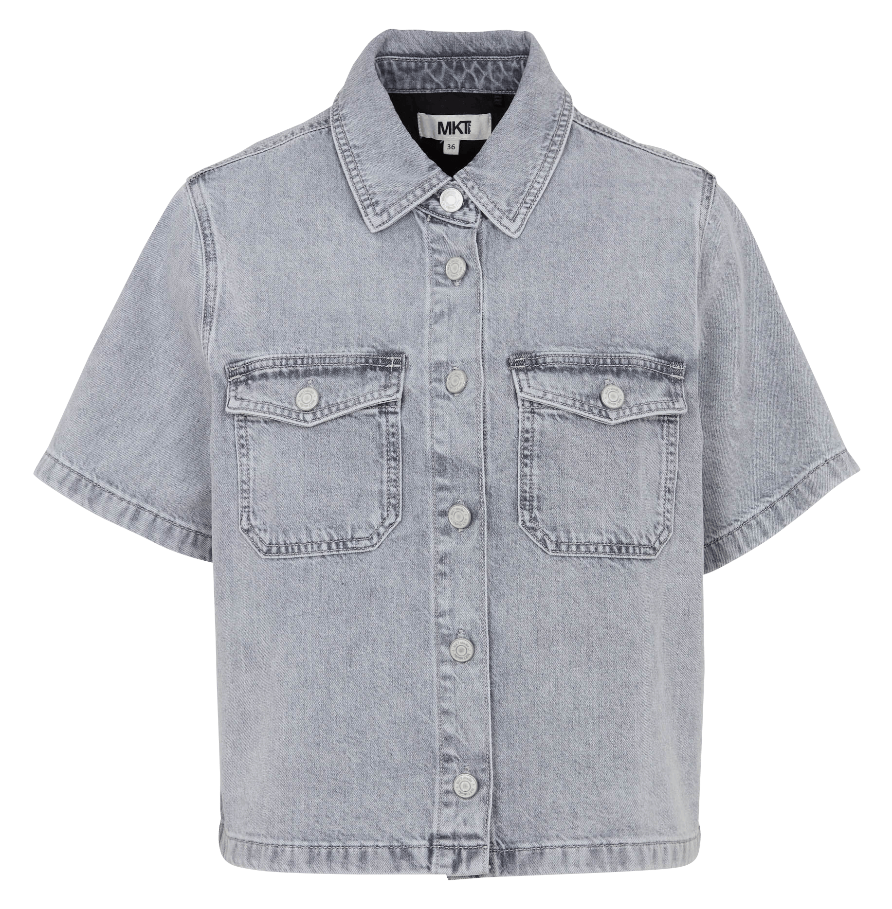 Oversize Denimhemd MKT Grau