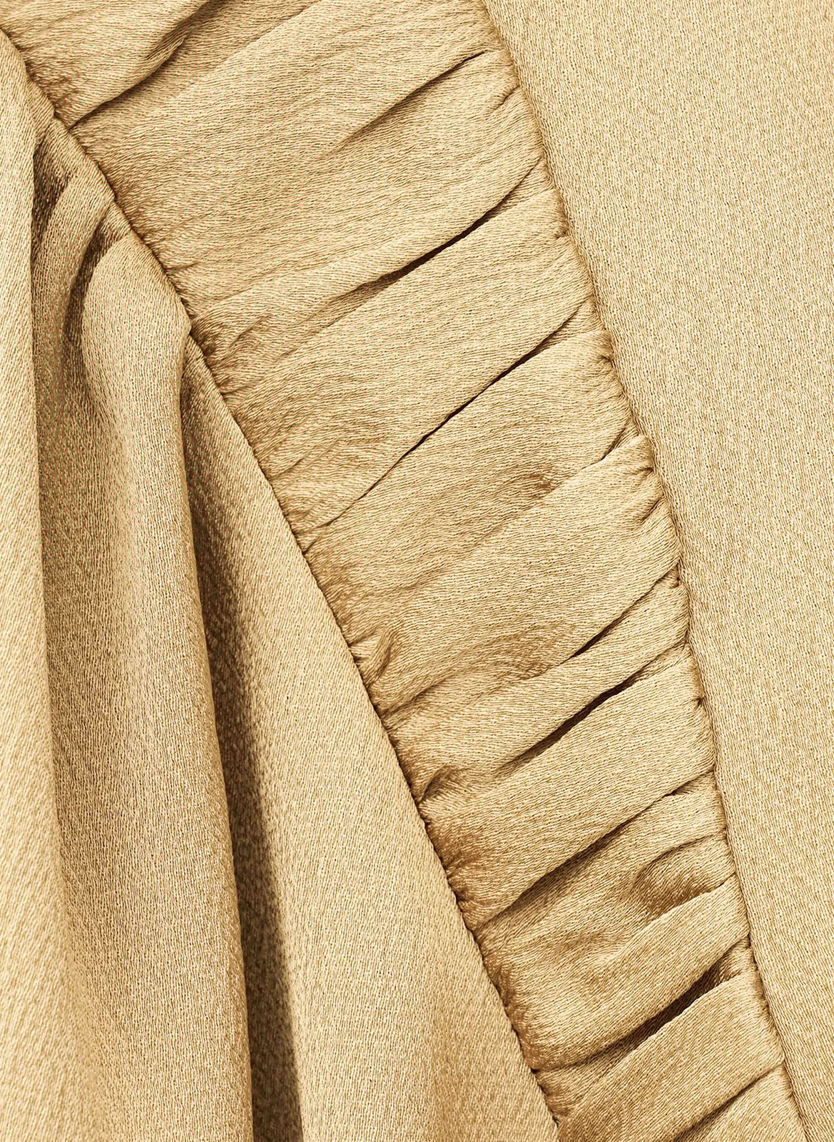 Midi satijnen jurk met V-hals BA&SH Bruin