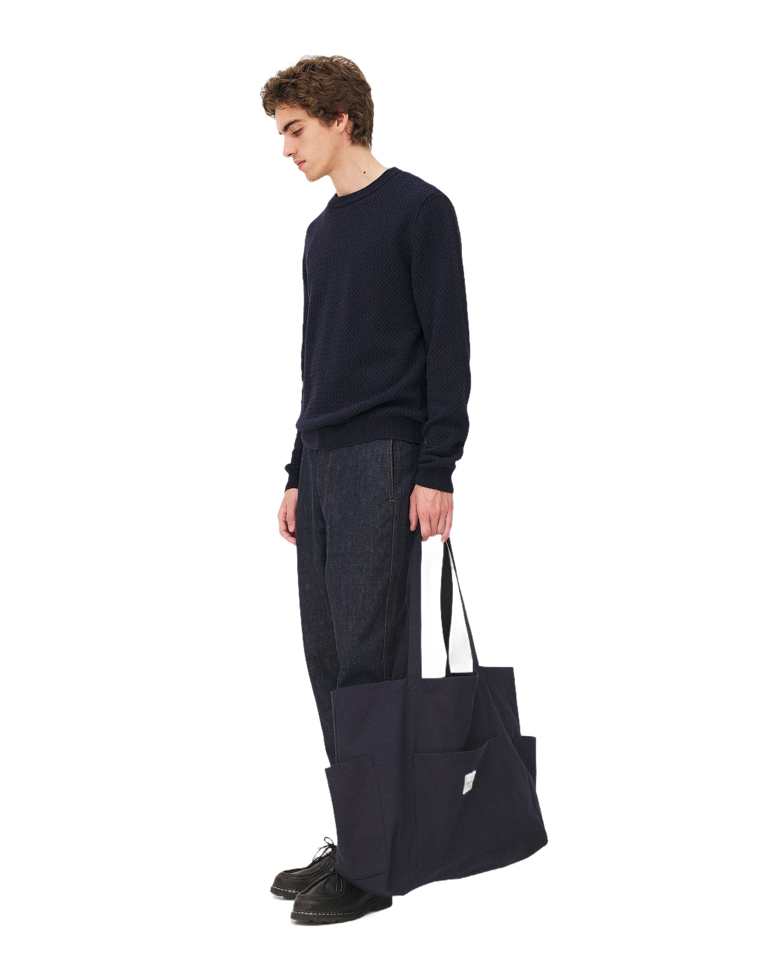 Long-sleeve polo ROMA NAVY Noyoco Blue